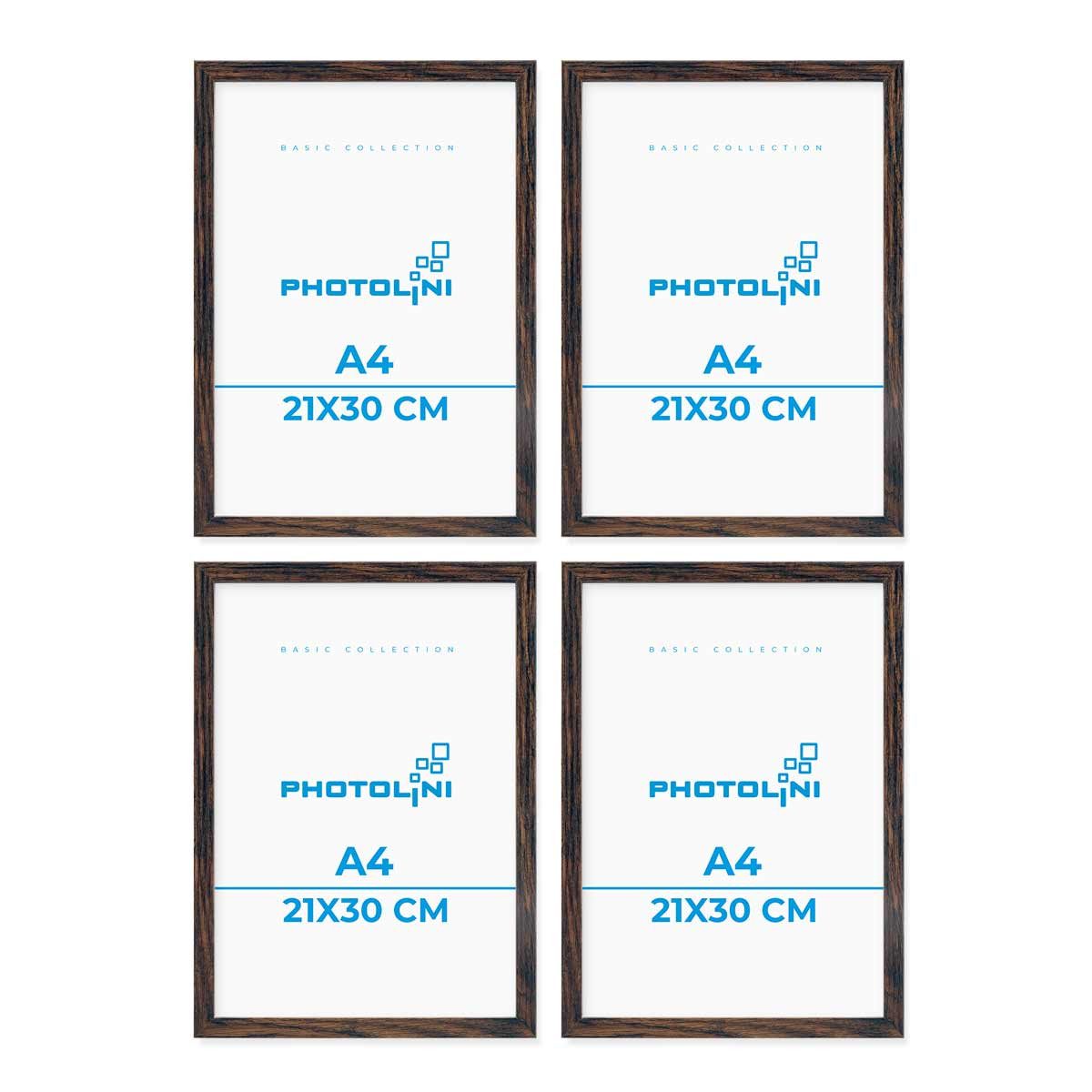 PHOTOLINI Bilderrahmen 4er Set 21x30 cm günstig online kaufen