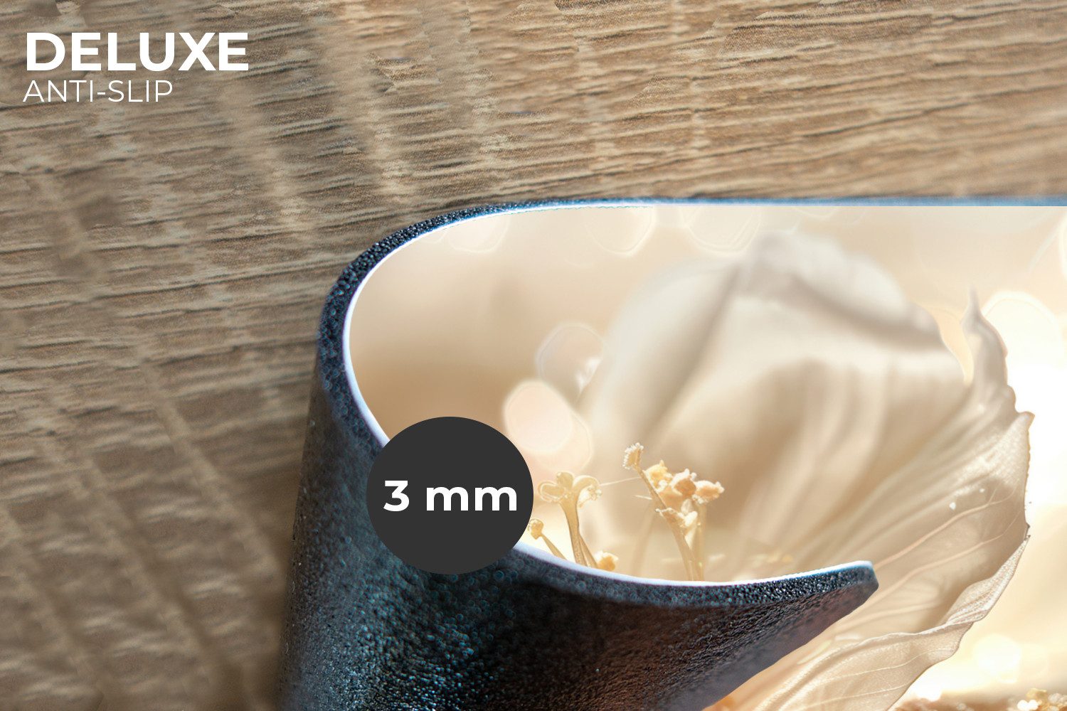 MuchoWow Platzset Blume - Weiß - Glitter - Gold - Modern, (6-St), Platzsets günstig online kaufen