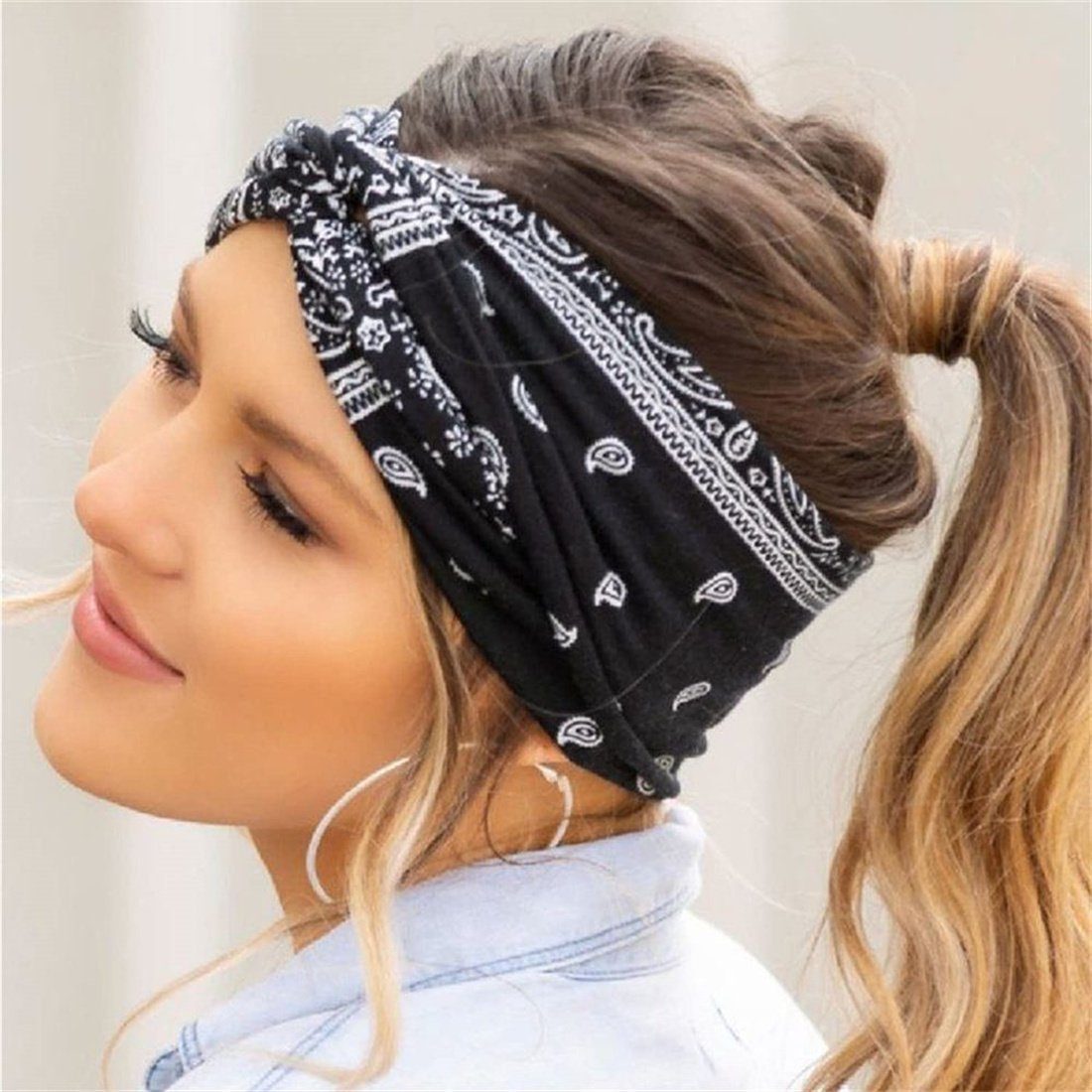 DAYUT Haarnadel Sport-Haarbänder für Frauen, elastische Haar-Accessoires 4er-Set