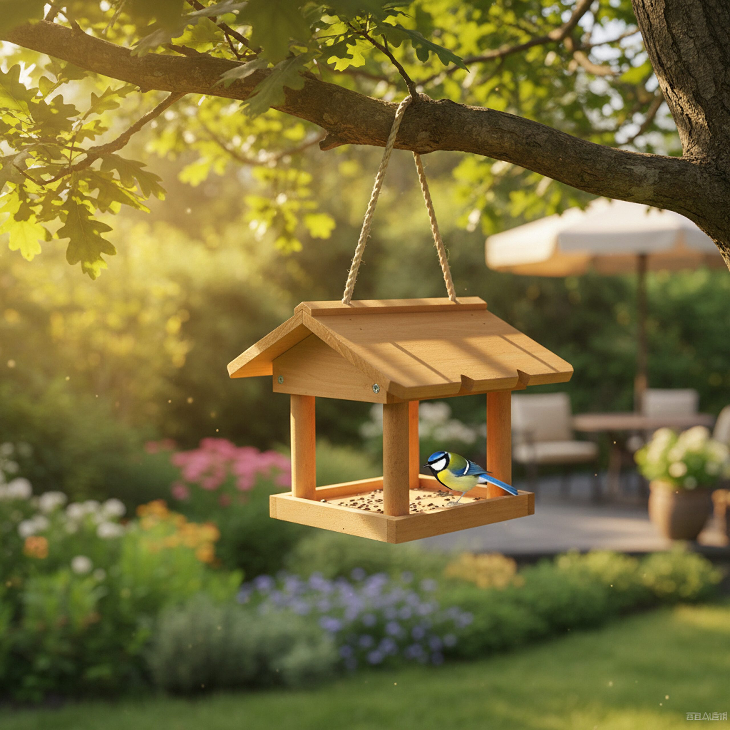 relaxdays Vogelhaus Vogelfutterhaus zum Aufhängen, orange günstig online kaufen