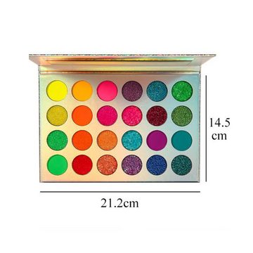 GelldG Lidschatten-Palette 24 Farben Neon Lidschatten Palette Glitzer Lidschatten-Palette