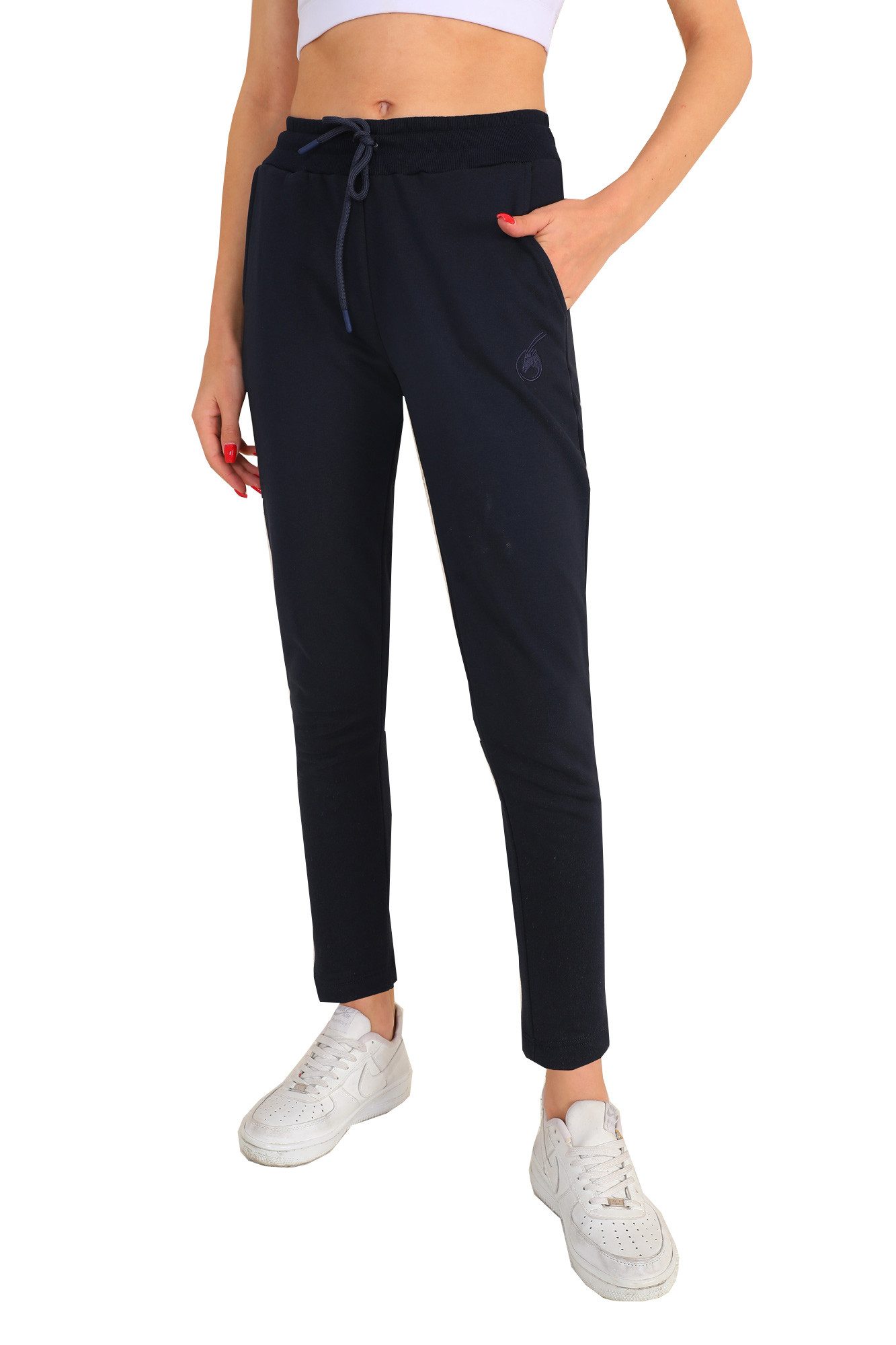 Bongual Sweatpants Loungehose reine Baumwolle mit Logostickerei günstig online kaufen