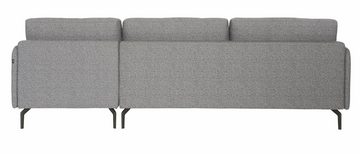 hülsta sofa Ecksofa »hs.450«, Armlehne sehr schmal, Breite 234 cm, Alugussfuß Umbragrau, wahlweise Stoff oder Leder