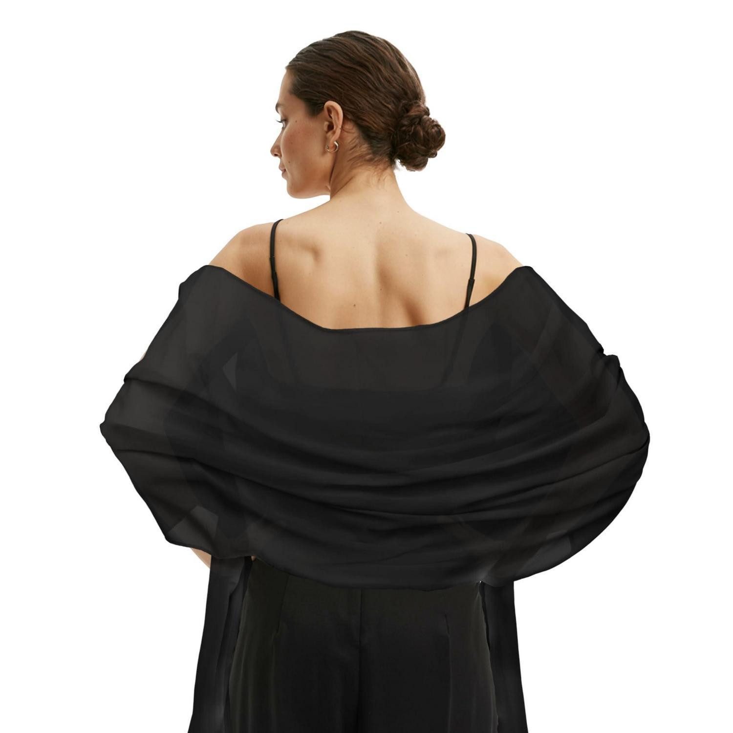 LuxusKollektion Chiffontuch Stola Damen Chiffon Festlich Elegant, (1-St)