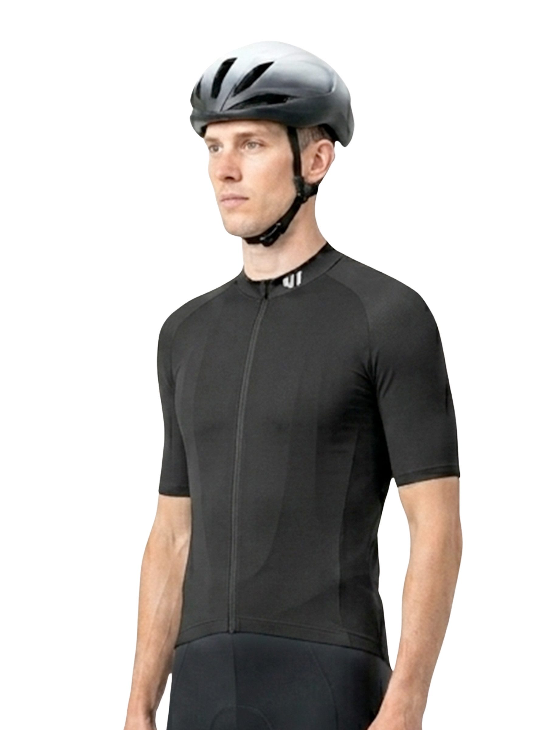 Wulibike Radtrikot Kurzarm atmungsaktiv Sommer Mesh Reflektoren Silikon-Grip Slim Fit (1-tlg) Reflektoren, rutschfestes Silikonband