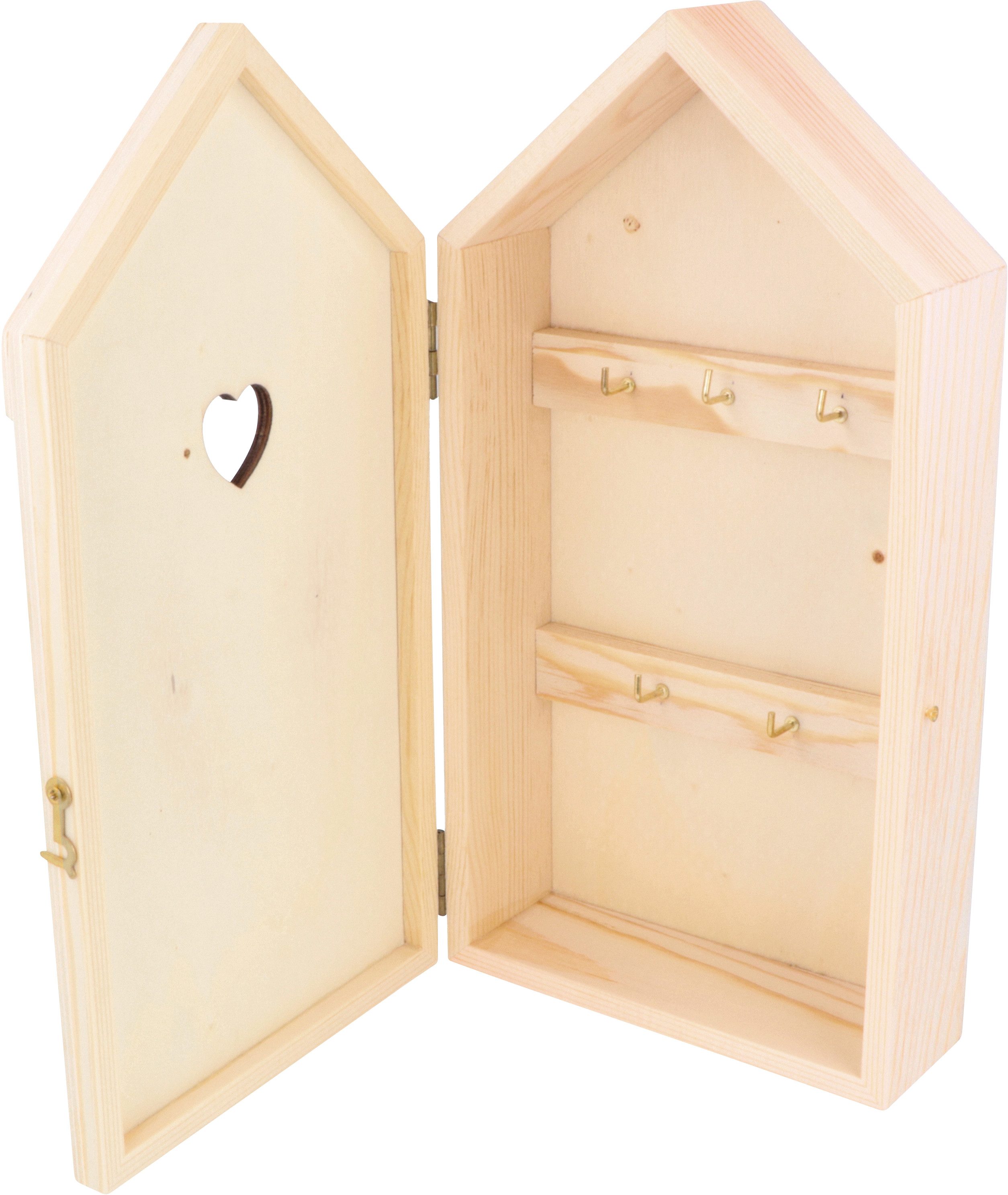 Artemio Aufbewahrungsbox Holz-Schlüsselkasten Strandhaus, 13 x 24 x 5.3 cm