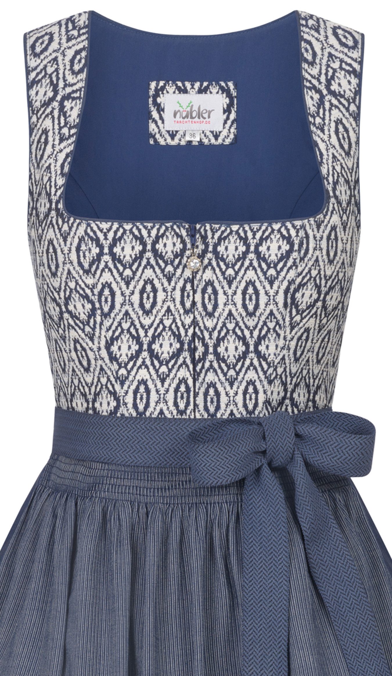Nübler Dirndl Midi Dirndl Gudrun in Blau von Nübler