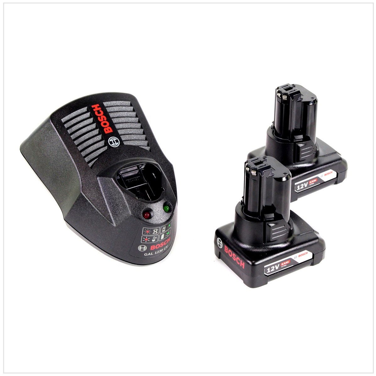 Bosch Professional Starter-Set 12V mit 2x 6,0Ah Akkus + Schnellladegerät Schnelllade-Gerät