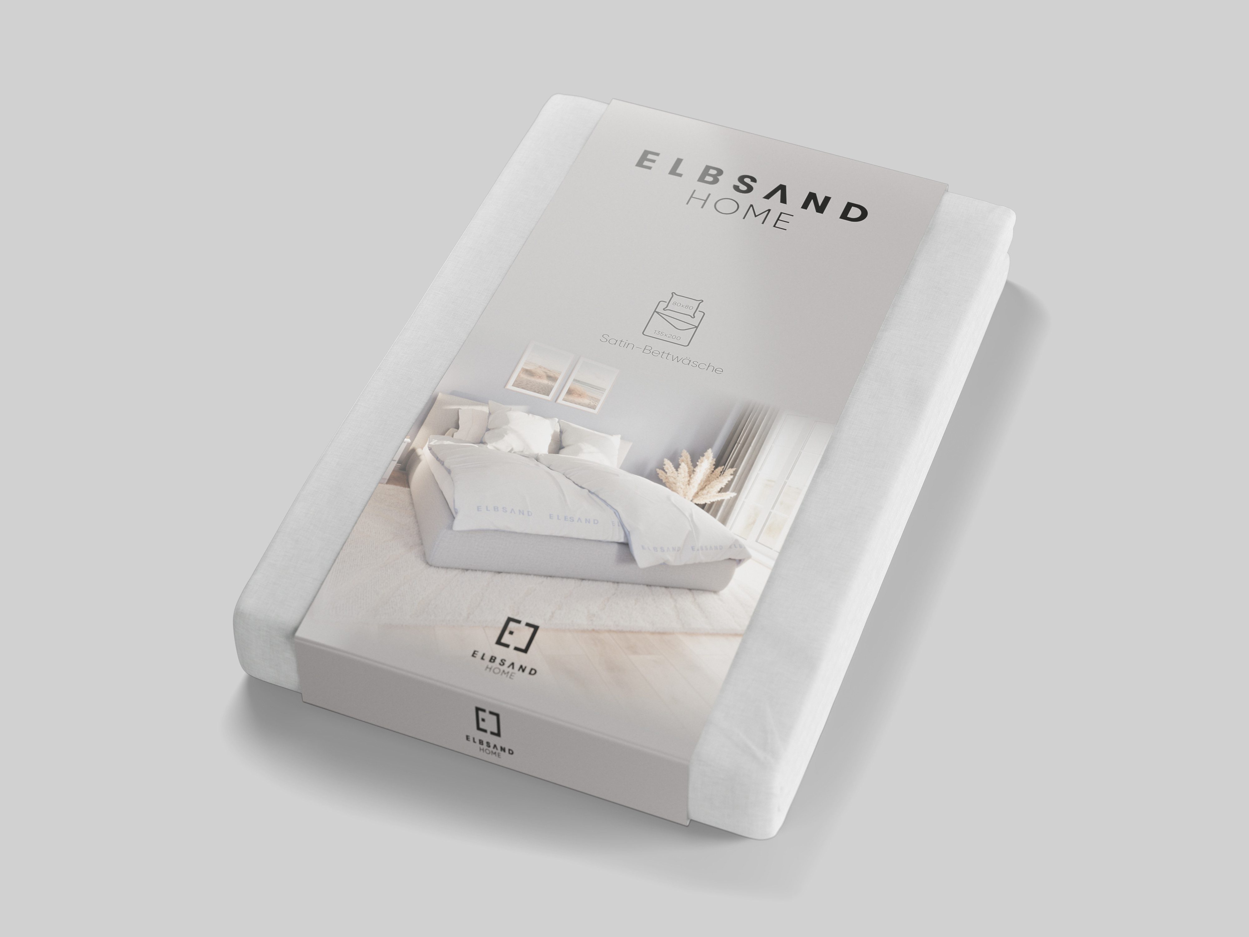 Elbsand Home Bettwäsche, 100% Baumwolle, Satin, 2 teilig