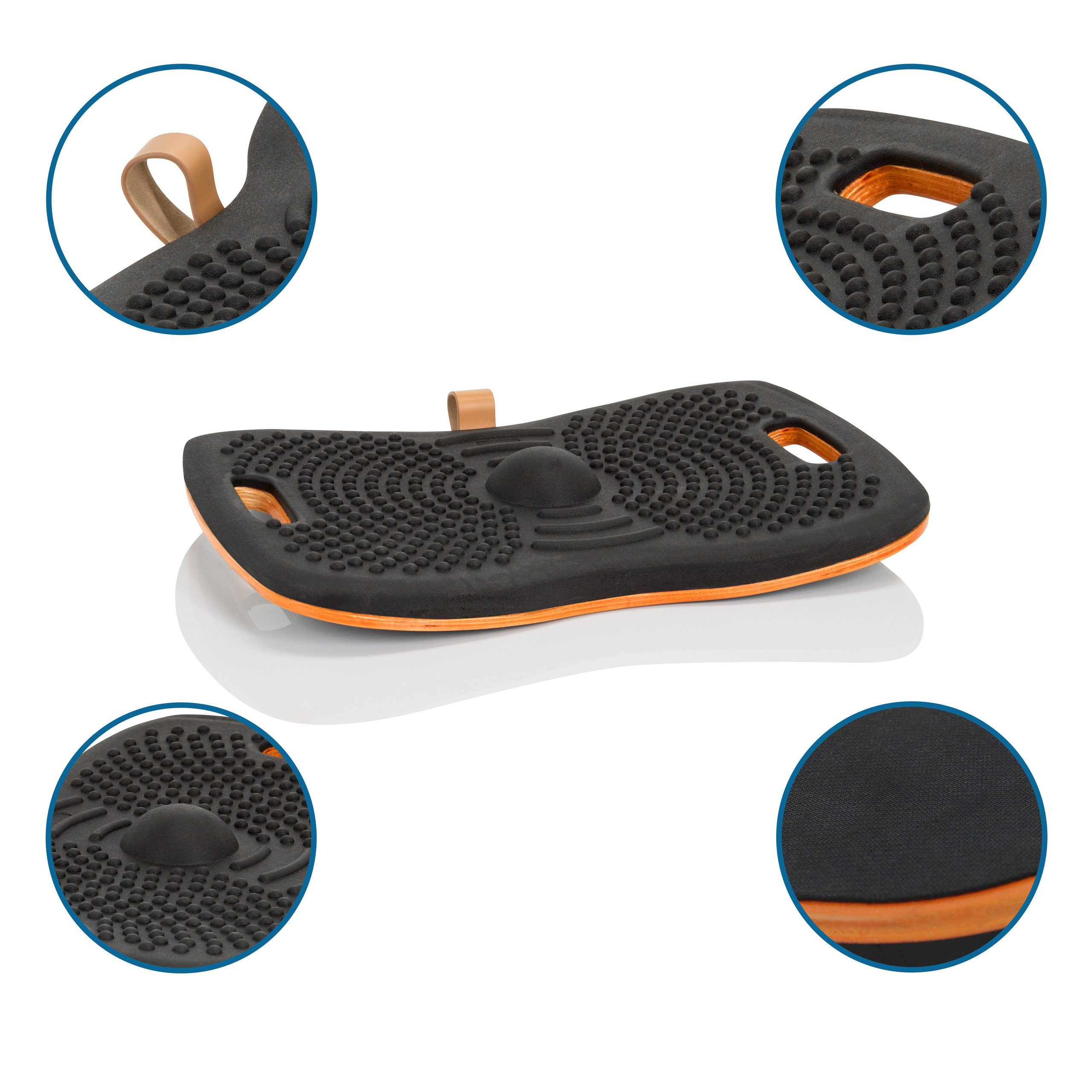 hjh OFFICE Balanceboard Balance Board ACTIV, Balancebrett inkl. praktischem Tragegriff