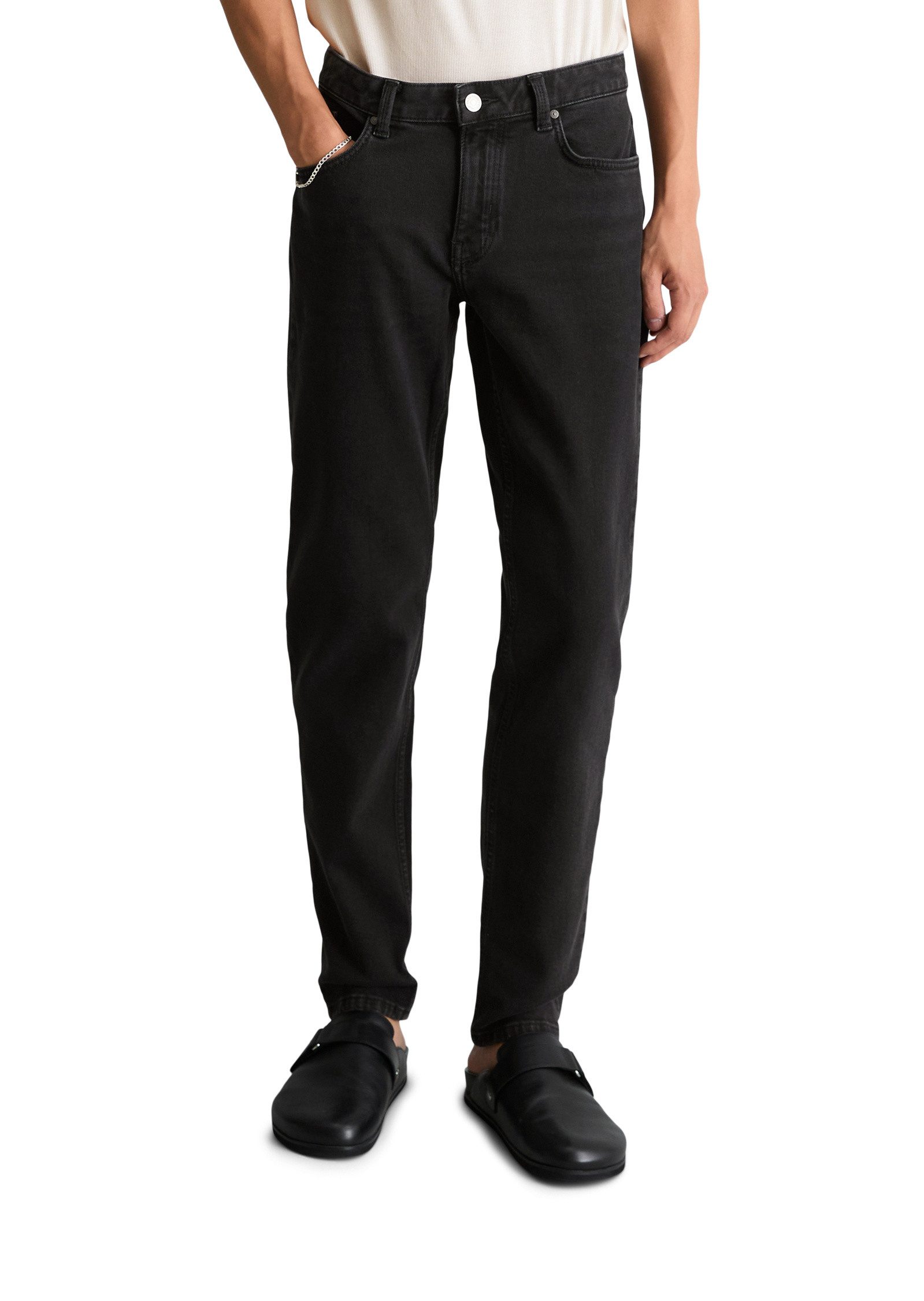 Tapered-fit-Jeans aus Bio-Baumwoll-Mix