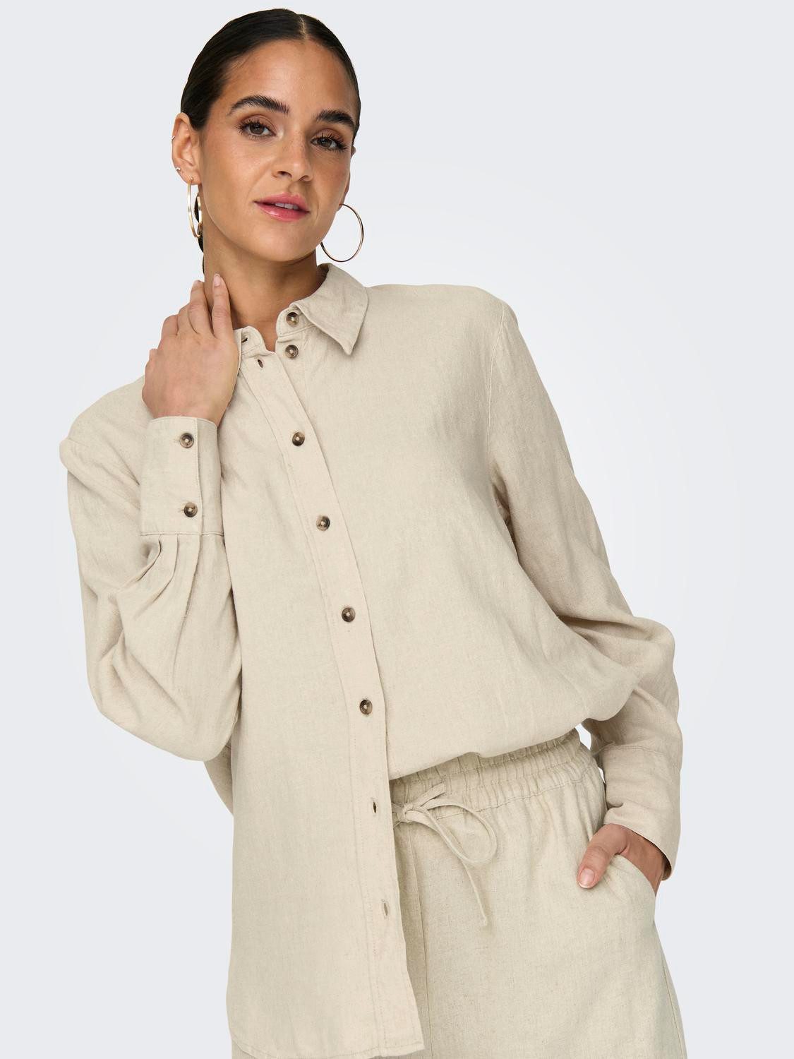 JDY Hemdbluse JDYSAY L/S LINEN LOOSE SHIRT WVN NOOS günstig online kaufen