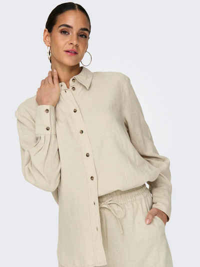 JDY Hemdbluse JDYSAY L/S LINEN LOOSE SHIRT WVN NOOS