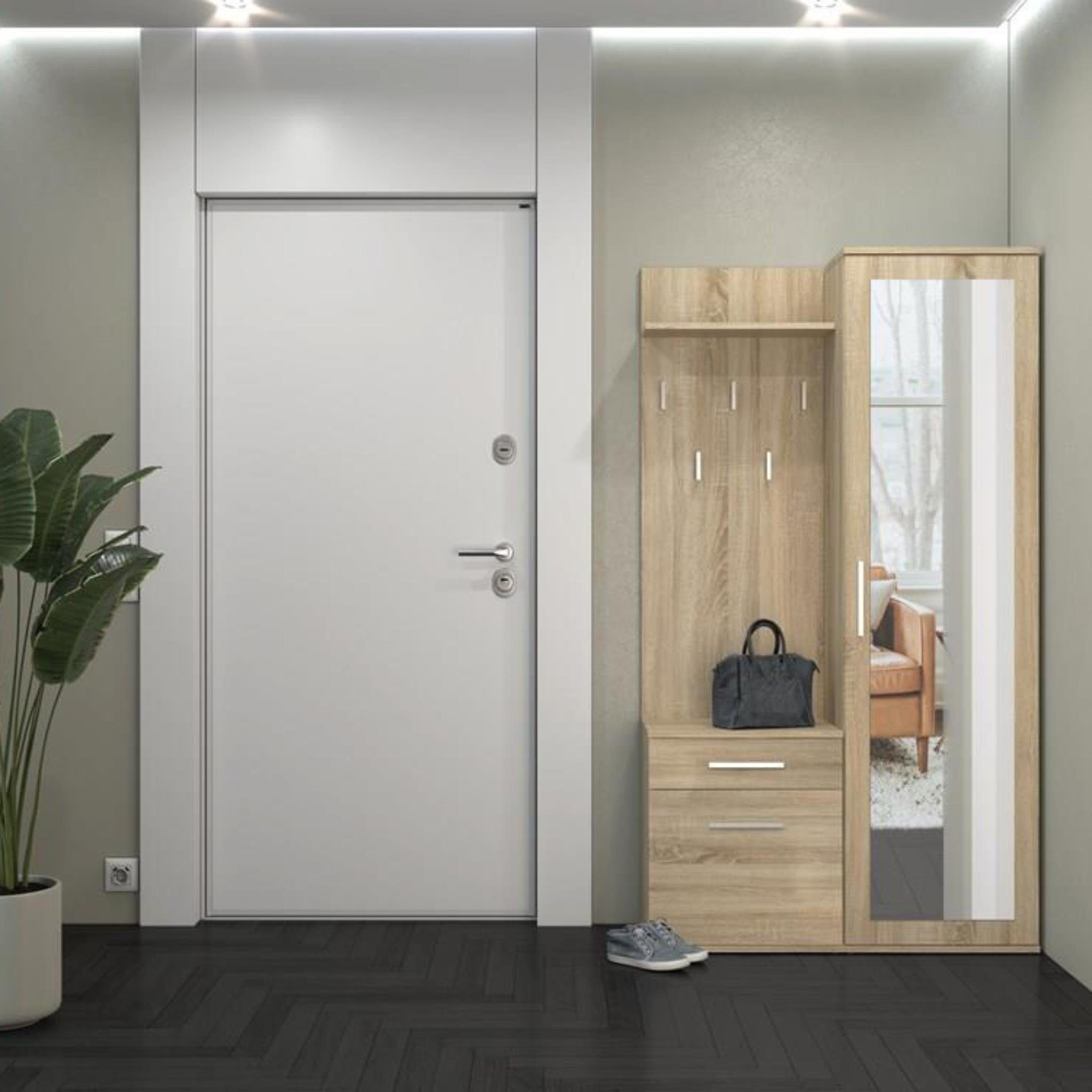 Beautysofa Kompaktgarderobe mit Schublade und Kleiderstange günstig online kaufen