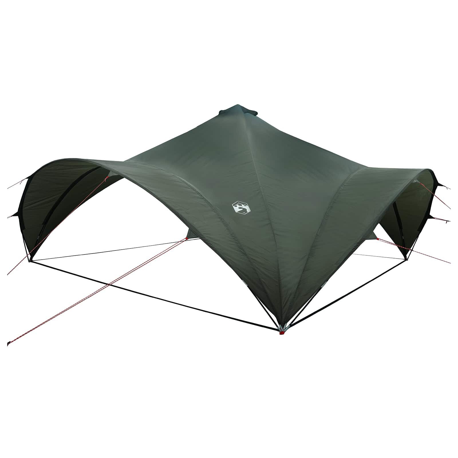 vidaXL Kuppelzelt 600 x 600 x 400 cm Party-Zelt Armeegrün 600x600x400 cm Polyester und S