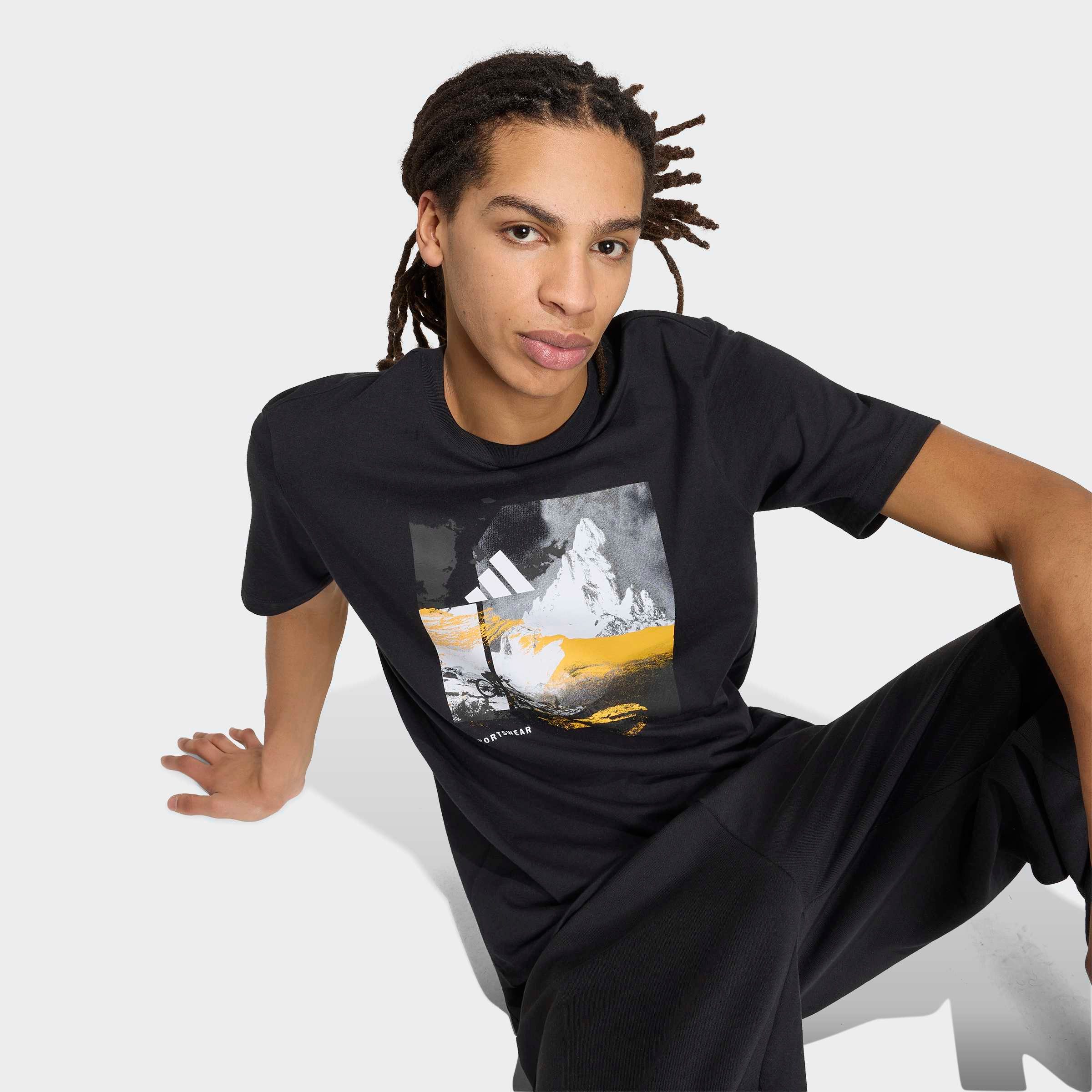 adidas Sportswear T-Shirt M MOS OUTDOOR T für Erwachsene, mit Rundhalsausschnitt, ohne Verschluss, aus Baumwolle