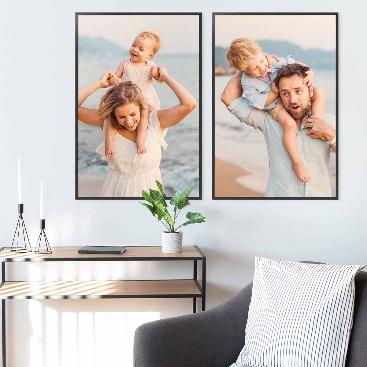 PHOTOLINI Bilderrahmen 2er Set Massivholz-Rahmen Modern günstig online kaufen