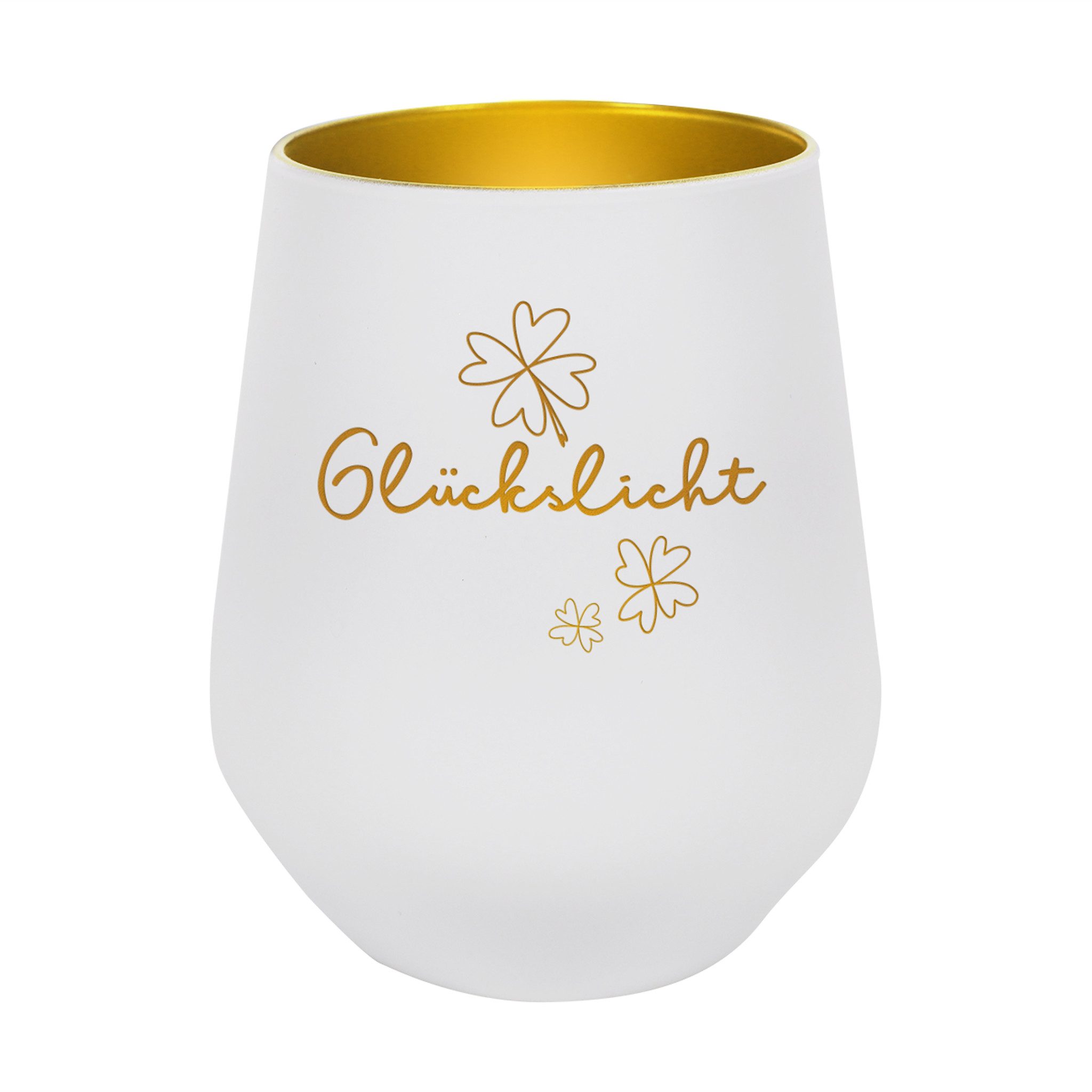 Herz & Heim Windlicht graviert mit Motiv "Glückslicht" - Teelicht als Dekor günstig online kaufen