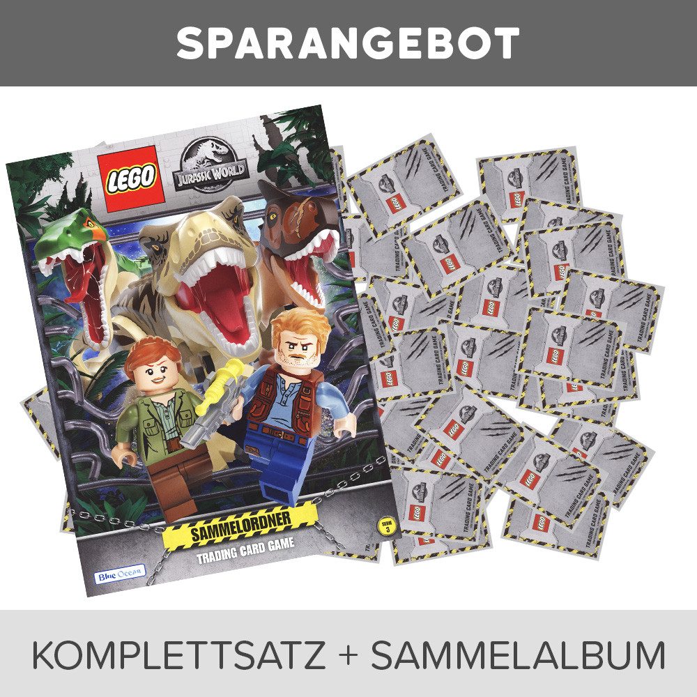 Blue Ocean Sammelkarte LEGO Jurassic World S3 - Alle 250 Karten + Mappe (ohne Sonderkarten)