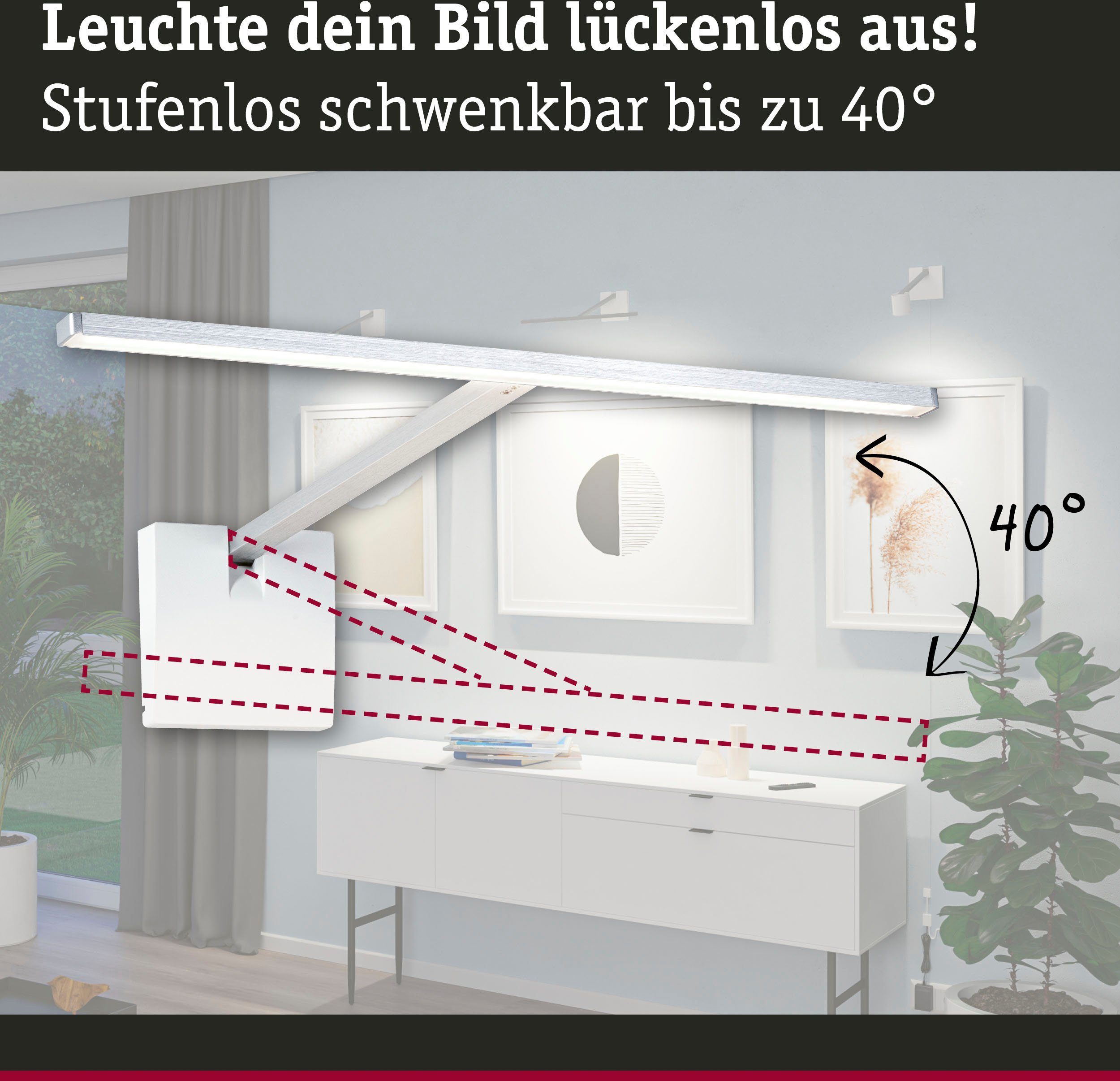 Xana, LED integriert, Warmweiß, fest Bilderleuchte dimmbar Paulmann LED