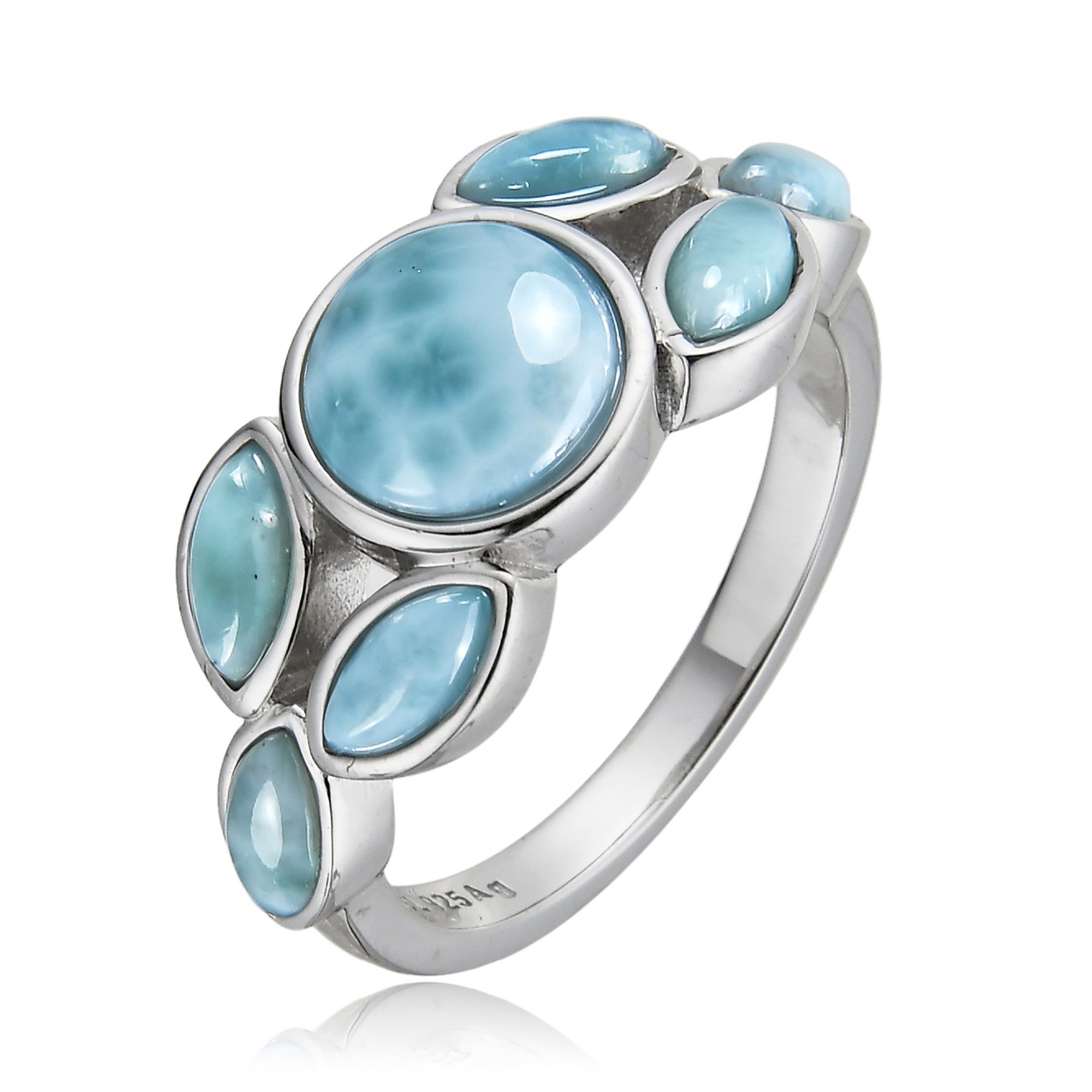 Cavill Silberring Cavill Silberring 925 mit 3,69 ct blauem Larimar, Damensc günstig online kaufen