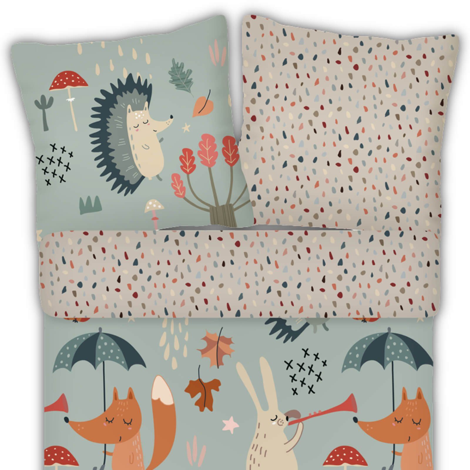 ESPiCO Kinderbettwäsche Waldtiere Bunt Trendy Bedding, Renforcé, 2 teilig, günstig online kaufen