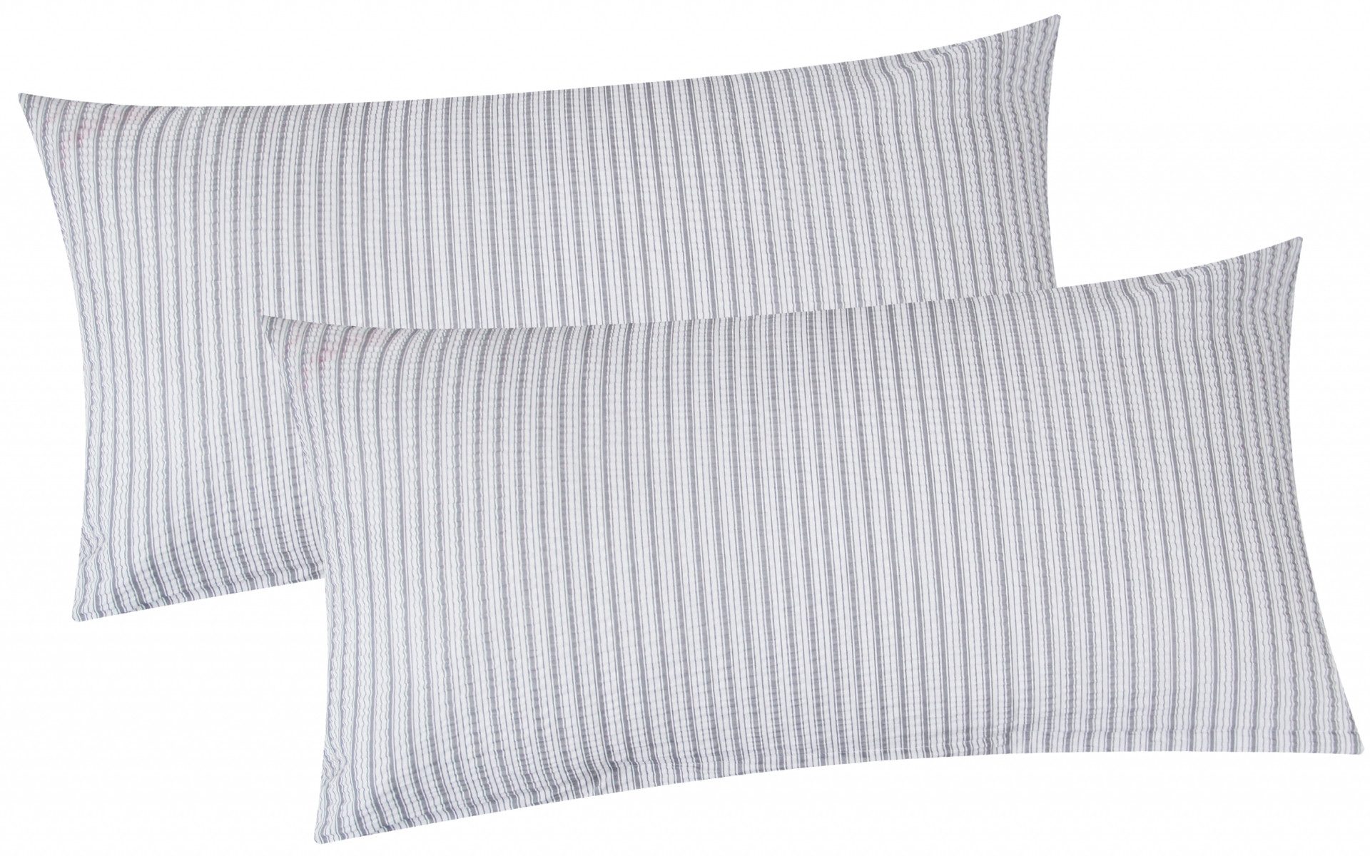 Heubergshop Kissenbezug, (2 Stück), Seersucker Kissenbezug 40x80cm Gestreif günstig online kaufen