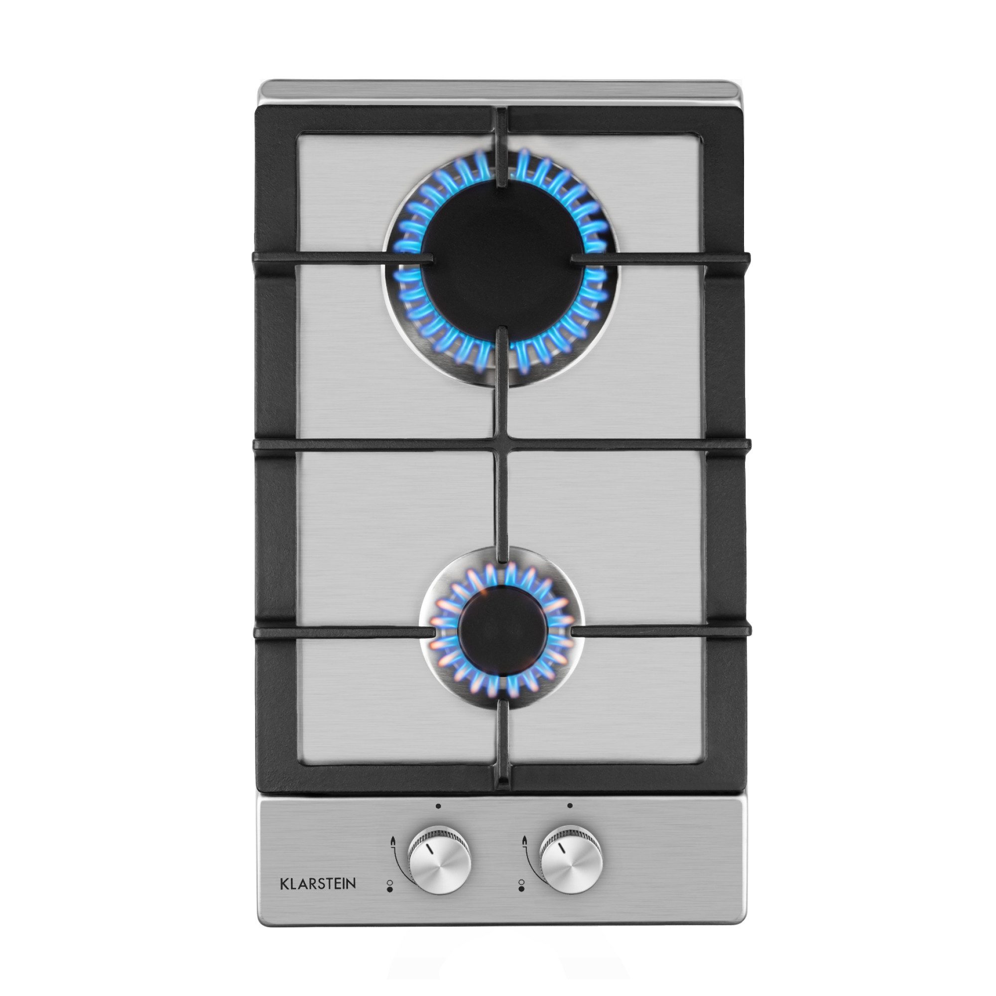 Klarstein Gas-Kochfeld Ignito Domino, Einbau Gas Kochfeld Gasherd 2 Platten Kochplatte Einbaukochfeld