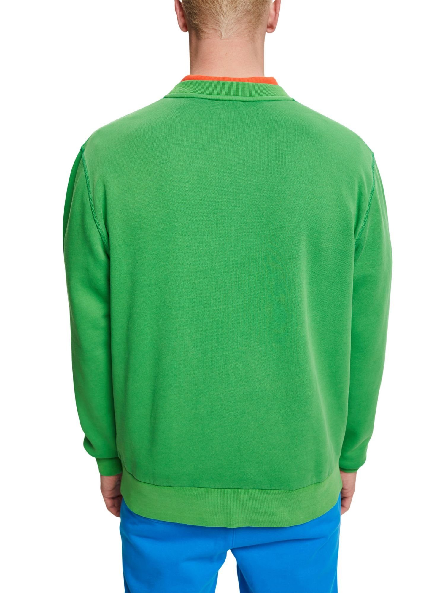 Fit Unifarbenes Sweatshirt GREEN Regular Sweatshirt im (1-tlg) Esprit