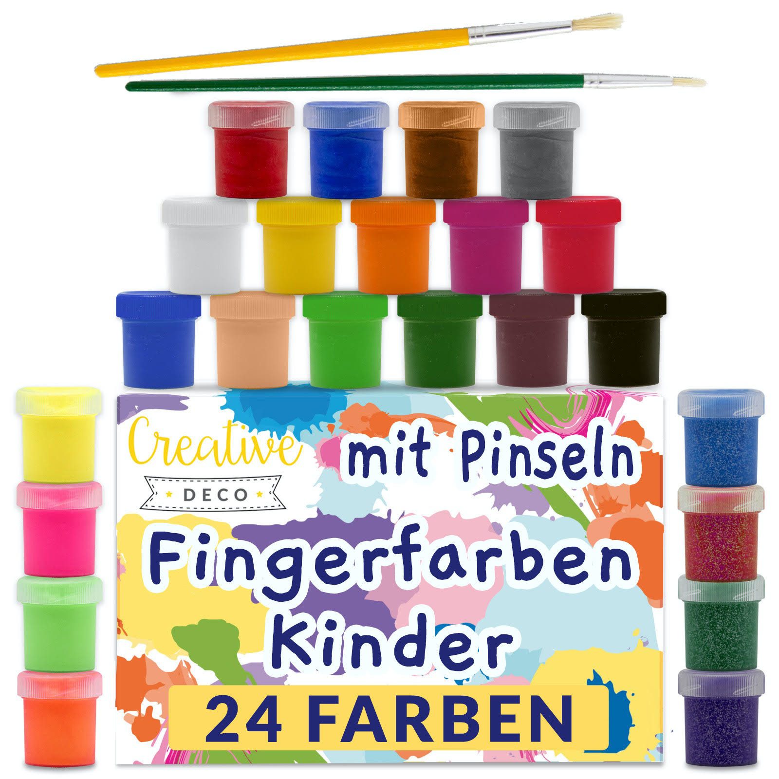 Creative Deco Fingerfarbe Fingerfarben Kinder Ungiftig Bastelfarben, auf Wasserbasis