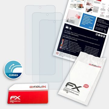 atFoliX Schutzfolie Displayschutzfolie für LG Velvet, (3 Folien), Ultraklar und flexibel