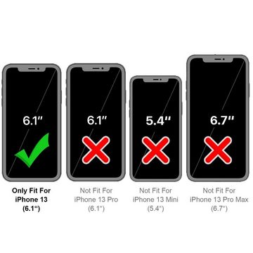 CoolGadget Handyhülle Armor Shield Case für Apple iPhone 13 6,1 Zoll, Outdoor Cover mit Magnet Ringhalterung Handy Hülle für iPhone 13