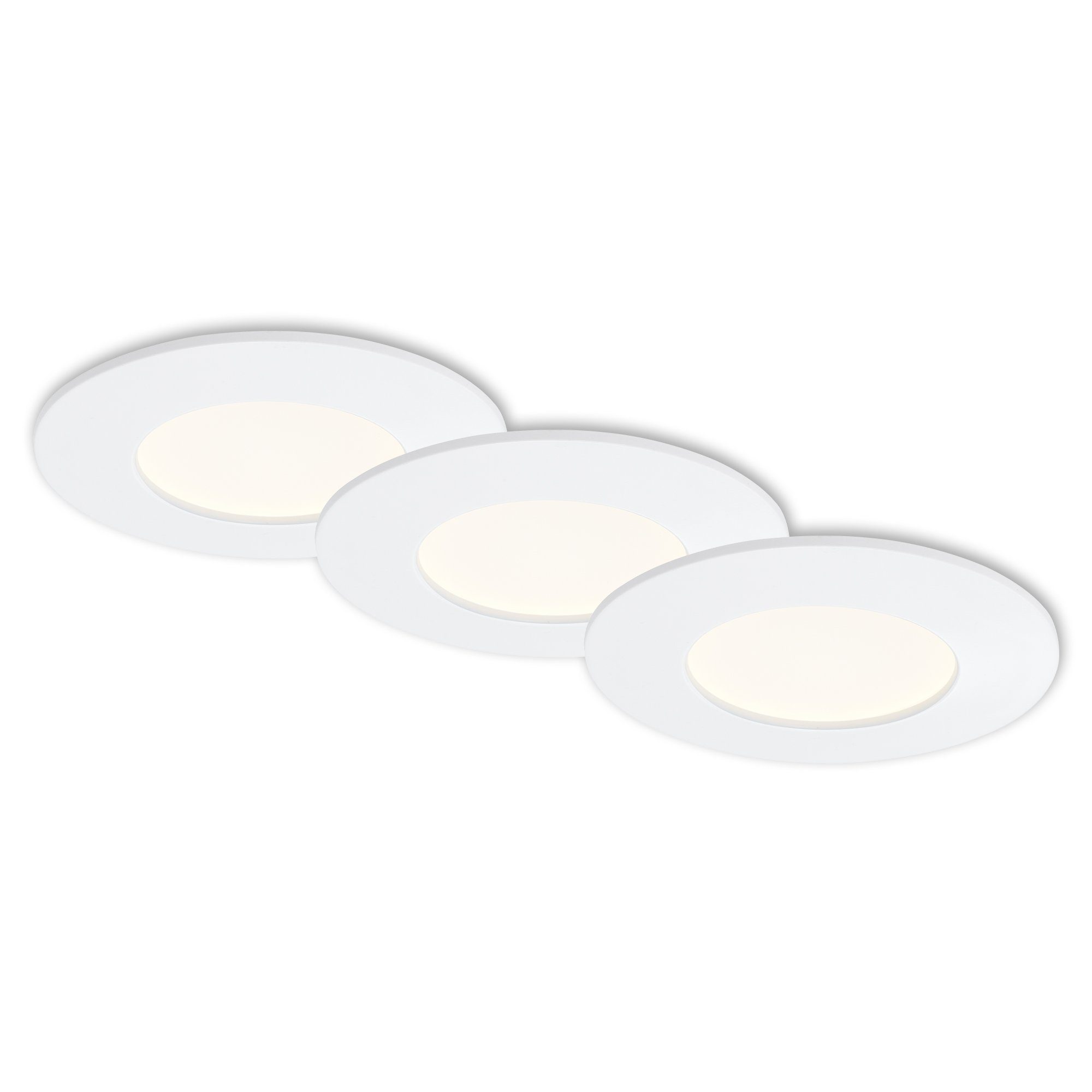 Briloner Leuchten LED Einbauleuchte weiß, LED Einbauspot Einbaustrahler, fest LED, Warmweiß, verbaut, 7282-036,