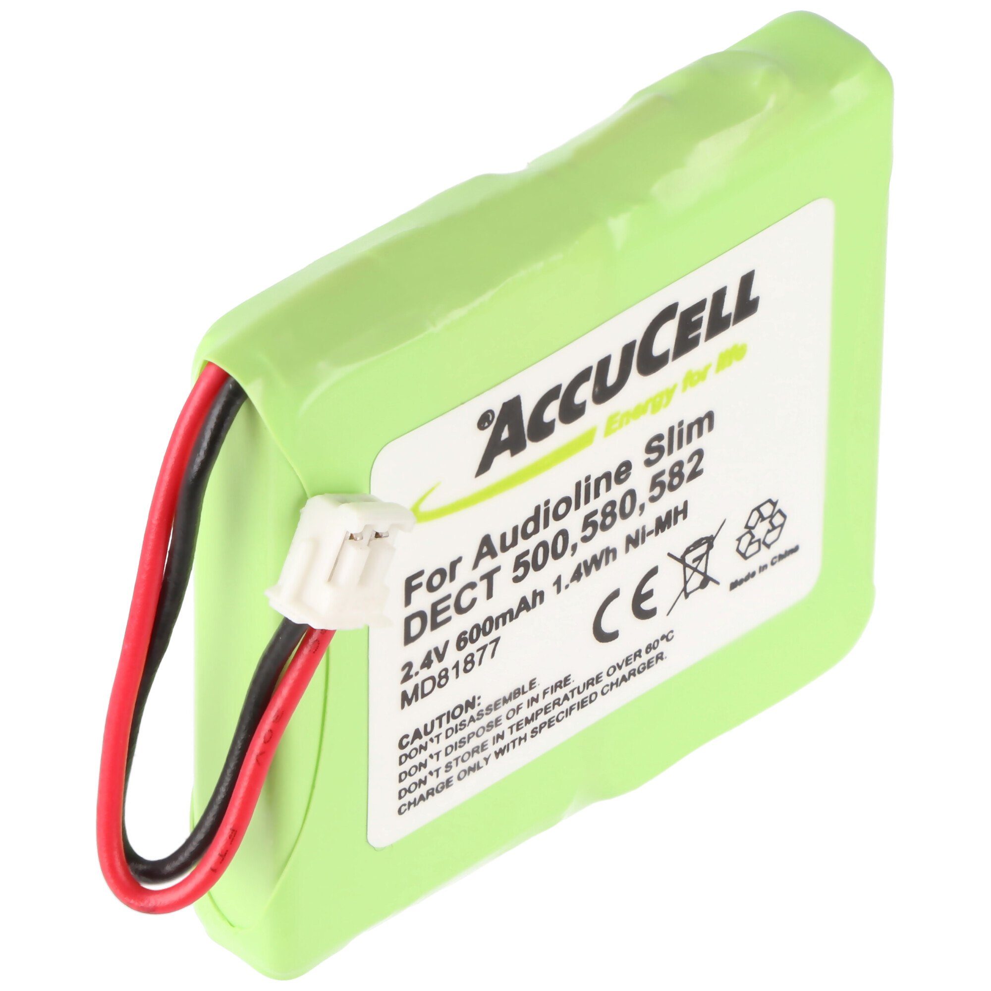 AccuCell Akku passend für MEDION V) Akku (2,4 2,4 MD83877 600 Volt mAh