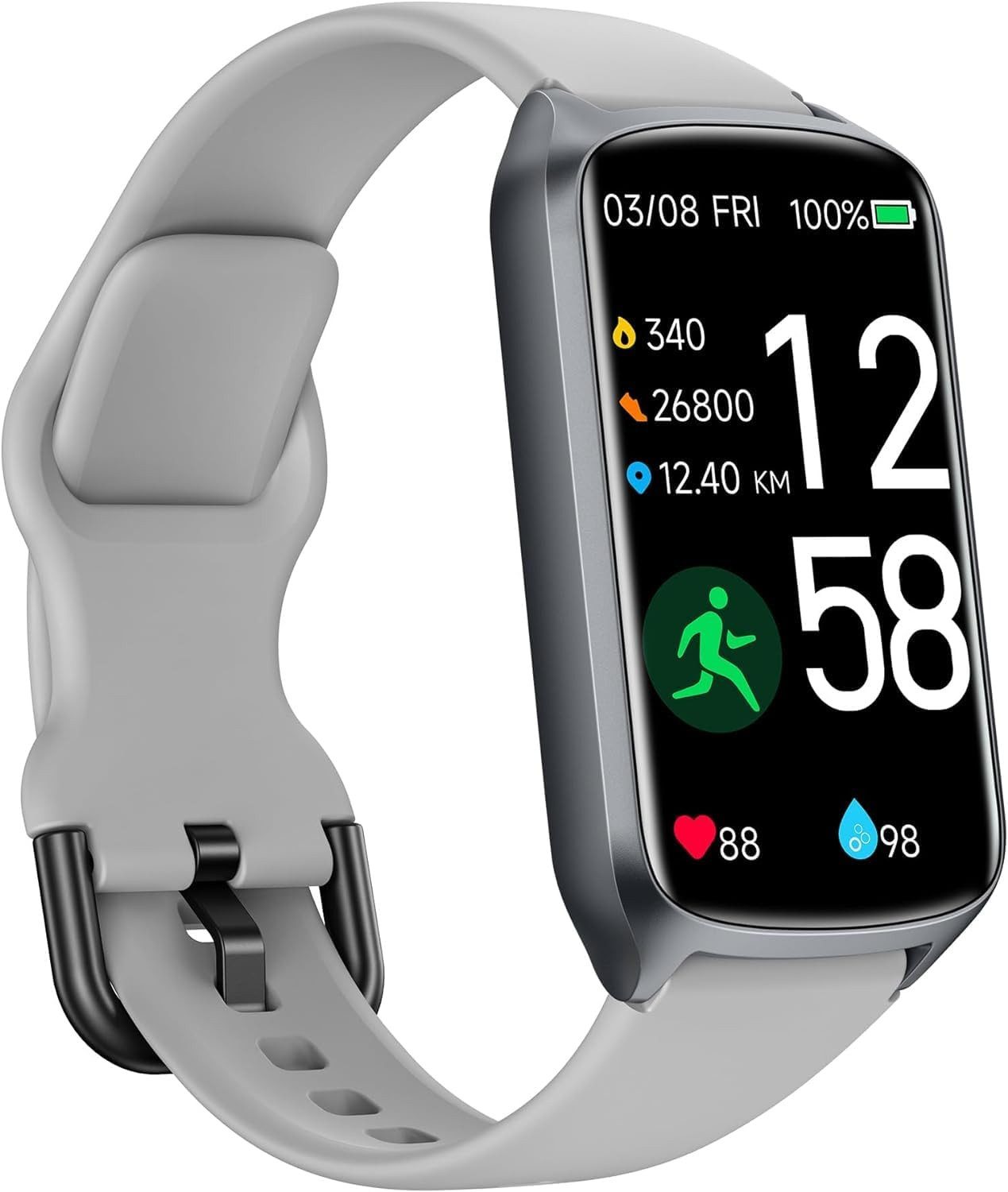 Amzhero 704090951692 Smartwatch (3,7 cm, android ios), Fitness Smartwatch Damen mit Gesundheitsfunktionen und Schlafanalyse