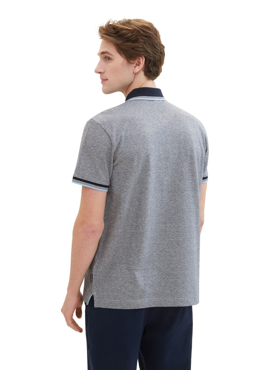 TOM TAILOR Poloshirt DETAILED COLLAR (1-tlg) mit Stretch