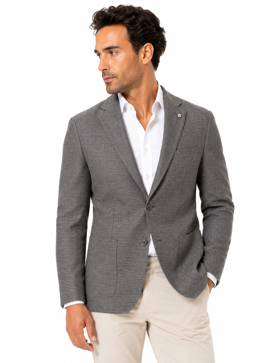 Guild Clothing Sakko Herren Sommer Amalfi Sakko - Slim Fit - Skinny Fit Leichtes Leinensakko, Halbgefüttert, Atmungsaktiv, Elegantes Freizeit