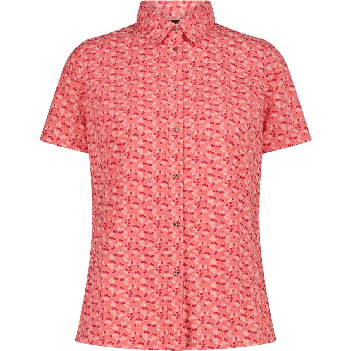 CMP Outdoorbluse Woman Shirt Funktionale Stretch-Kurzarmbluse mit Karomuster, ideal für