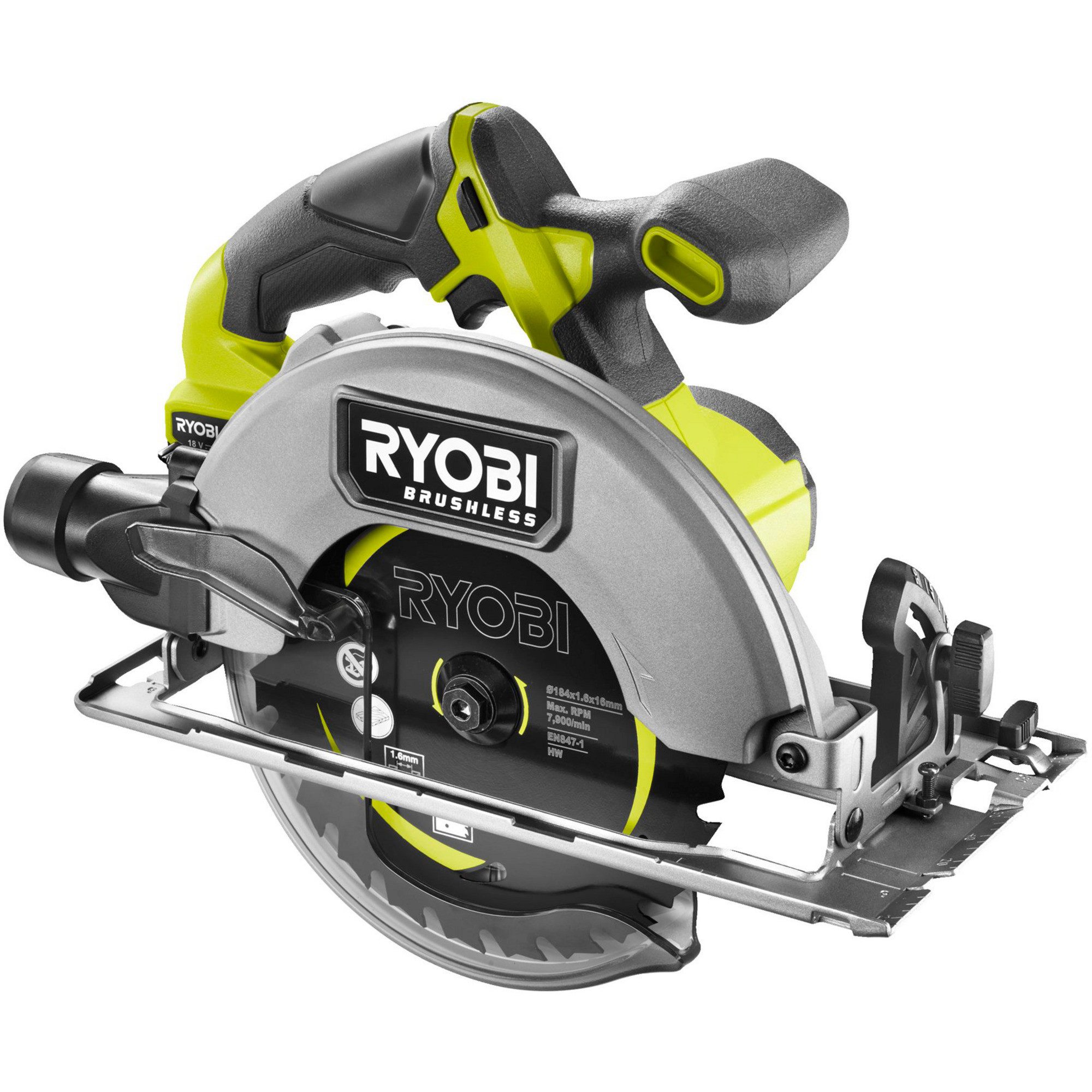 Ryobi Kappsäge Ryobi ONE+ Brushless Akku-Handkreissäge RCS18BL-0