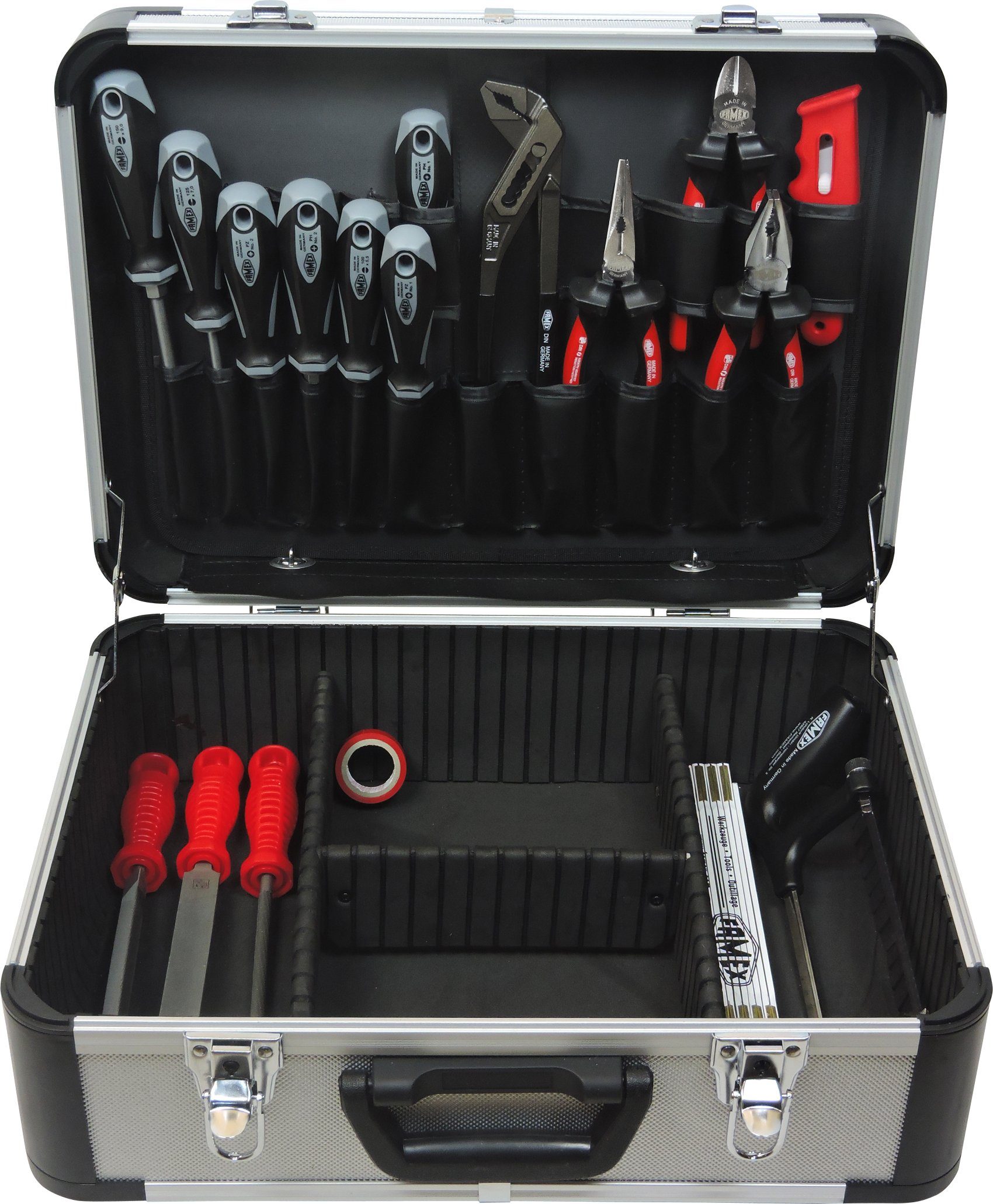 FAMEX Werkzeugset 728-19 Profi 115-St), Werkzeug Germany mit Set, Alu in Made Werkzeugkoffer (PROFESSIONAL