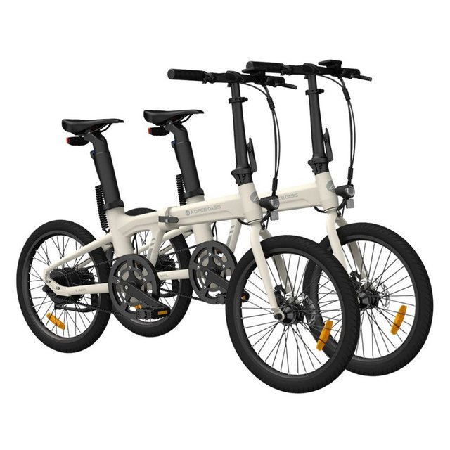 ADO E-Bike 2*Air 20 Faltrad E-Fahrrad Ultraleichtgewicht 17,5 KG,Riemenantrieb, 1 Gang, Heckmotor, ebike Damen/Herren,StVZO( mit Akku-Ladegerät,Handyhalter)
