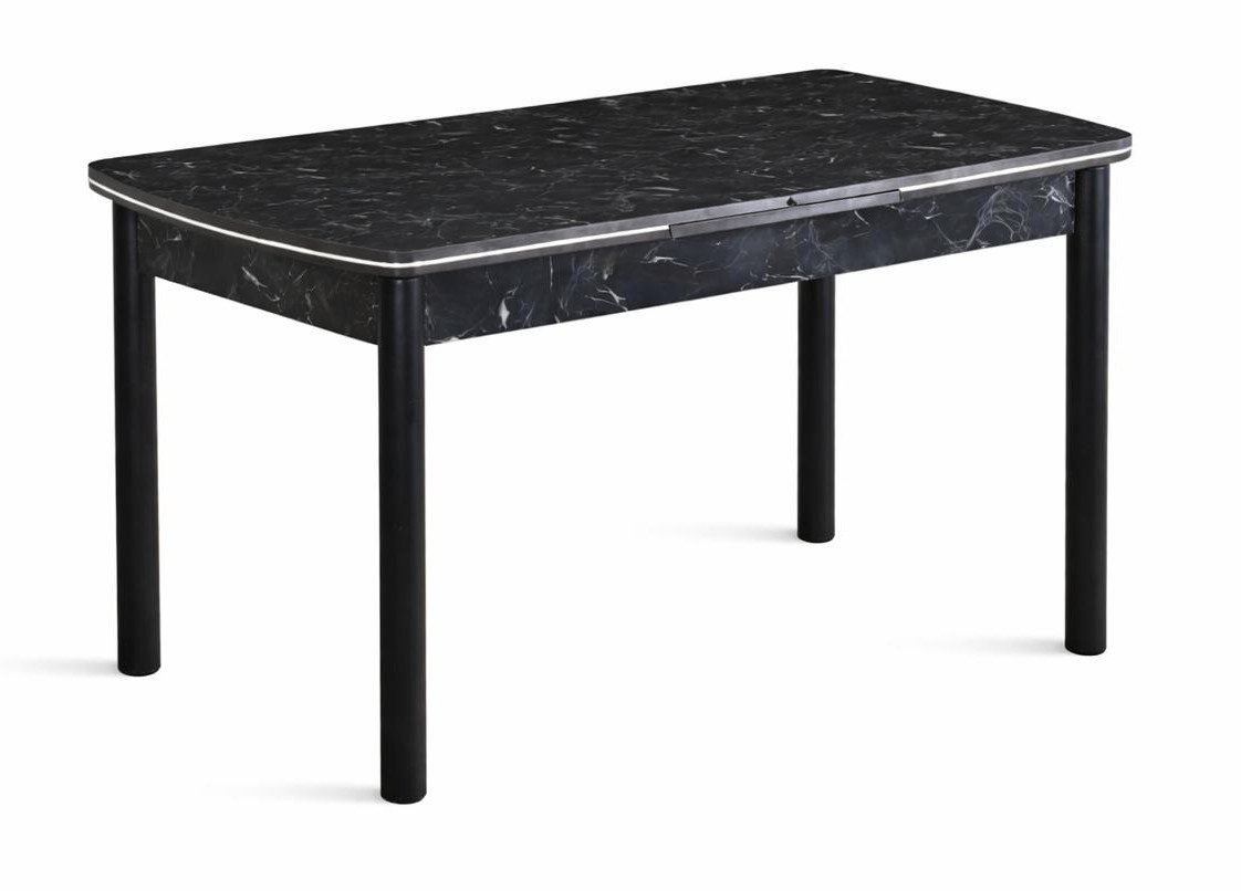 Xlmoebel Esstisch Moderner klappbarer Esstisch in Schwarz, quadratisch aus Holz, Made in Europa