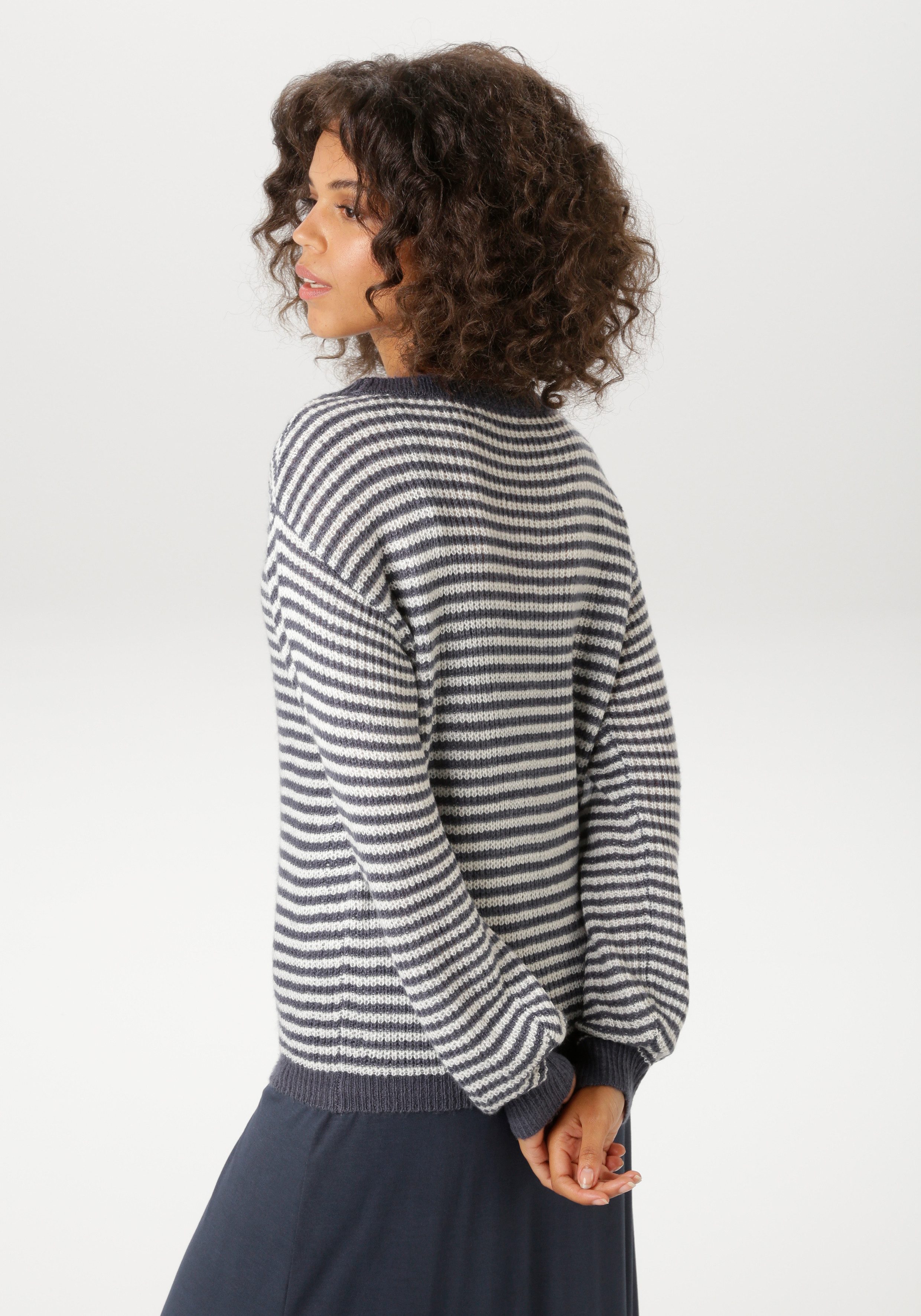 Aniston CASUAL Strickpullover im maritimen Ringel-Dessin