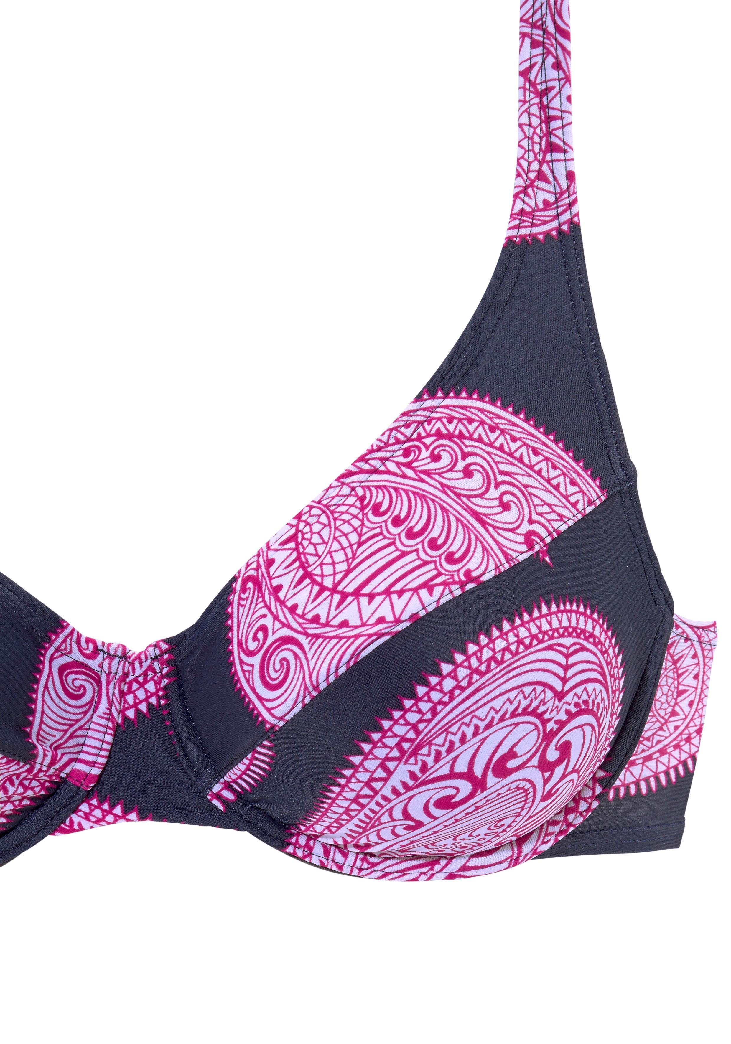 LASCANA Bügel-Bikini im modischen Design marine-bedruckt