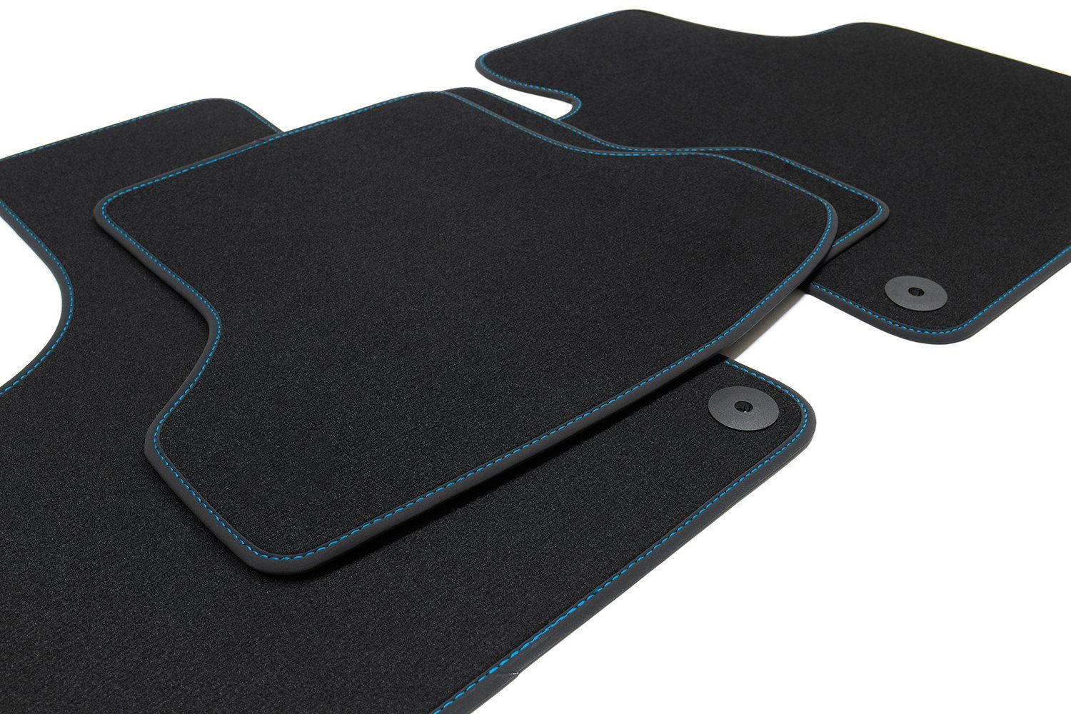 Blau Auto-Fußmatten Set kompatibel 2 Velours teileplus24 Hyundai Fußmatten mit 2015-2020 Tucson BGF563