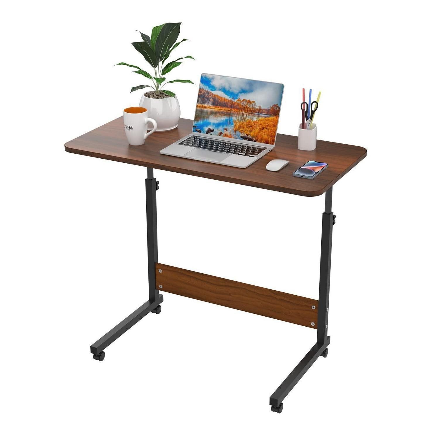 LuxusKollektion Laptoptisch Laptoptisch höhenverstellbar 80x40cm mobil (1-St)