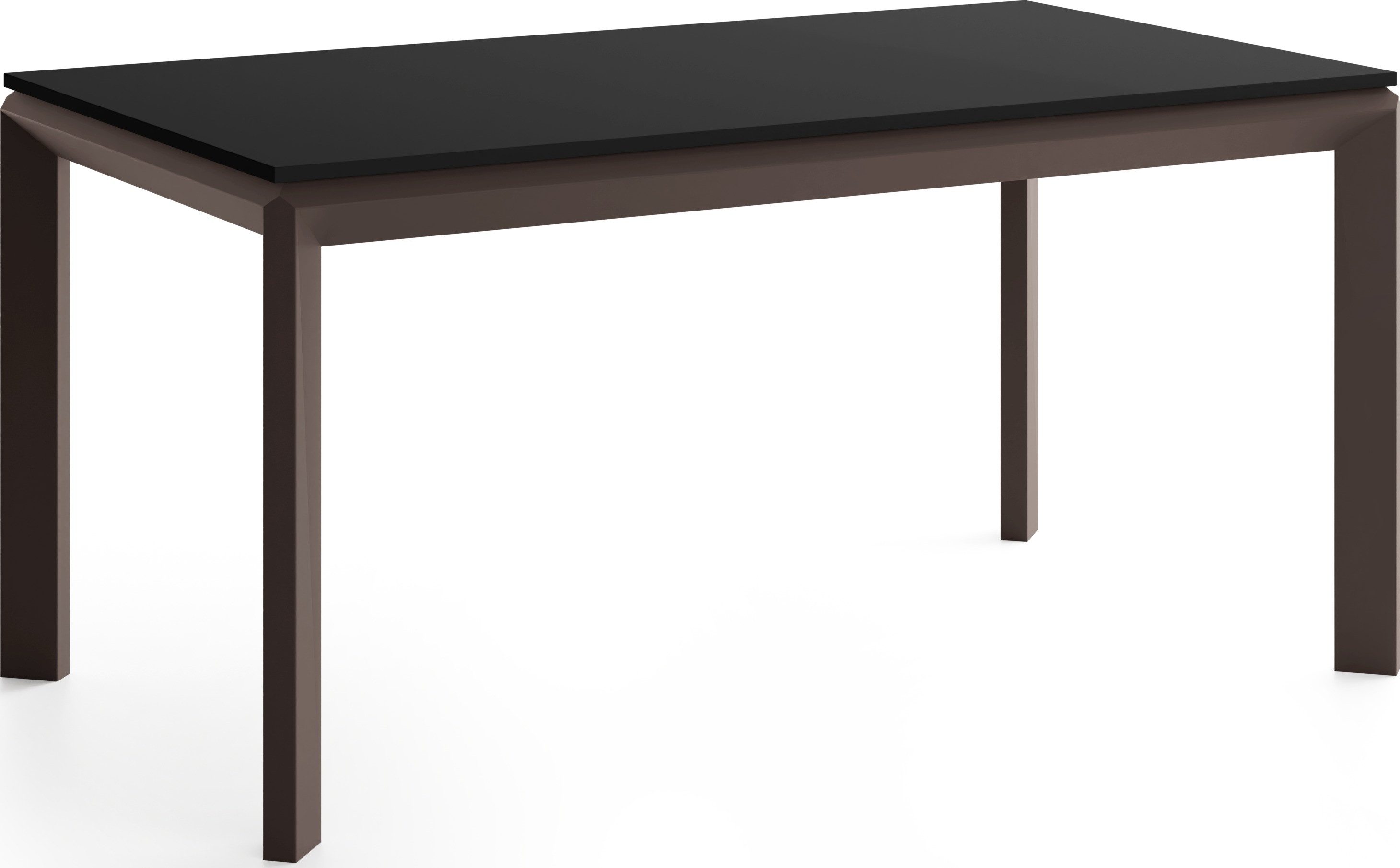 WFL GROUP Esstisch Elan Rechteckiger Ausziehbarer Tisch mit Braunen Beinen (MADE IN EU, XXL Groß – 160 x 90 cm und 180 x 90 cm ausziehbar auf 250 und 270 cm), Butterfly Auszug, Modernes Minimalistisches Premium Design