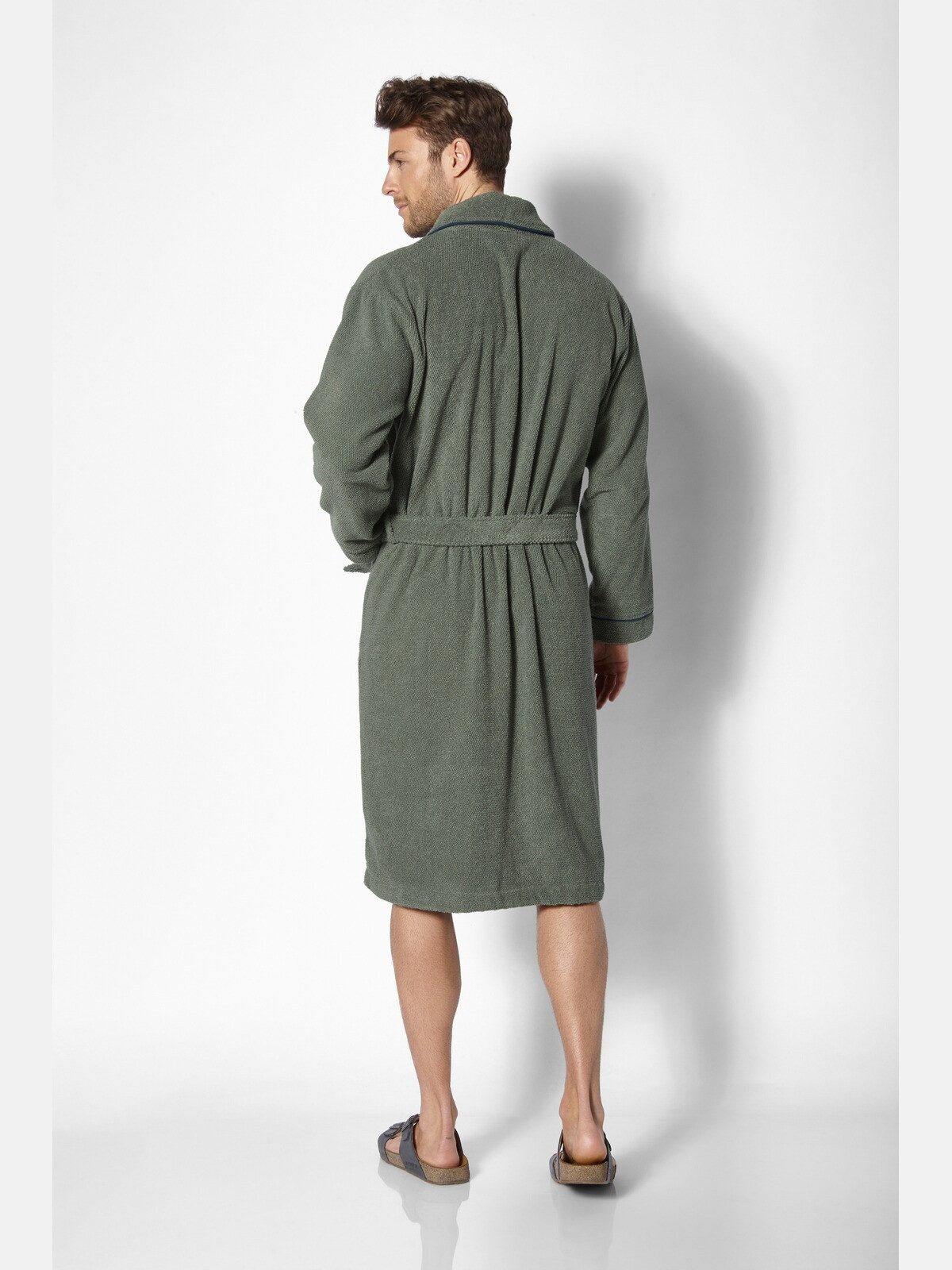 Babista Bademantel ADALTOLLI, Langform, Baumwolle, -, mit geräumigen Tasche günstig online kaufen