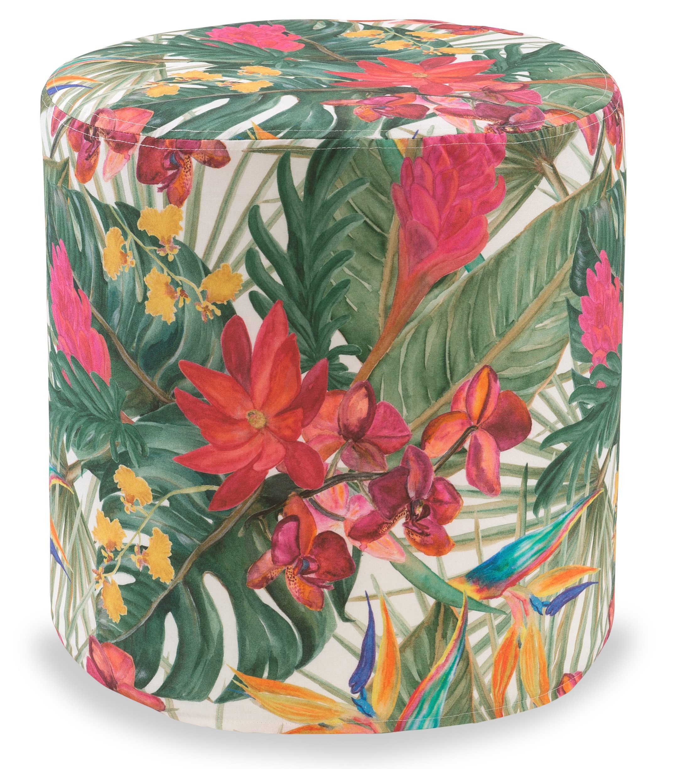 H.O.C.K. Sitzhocker H.O.C.K. Beach Life Outdoor Hocker rund Pouf ø45x45cm Dschungel, Hocker, Sitzhocker, Pouf Hocker, Barhocker - wetterfest, vielseitig