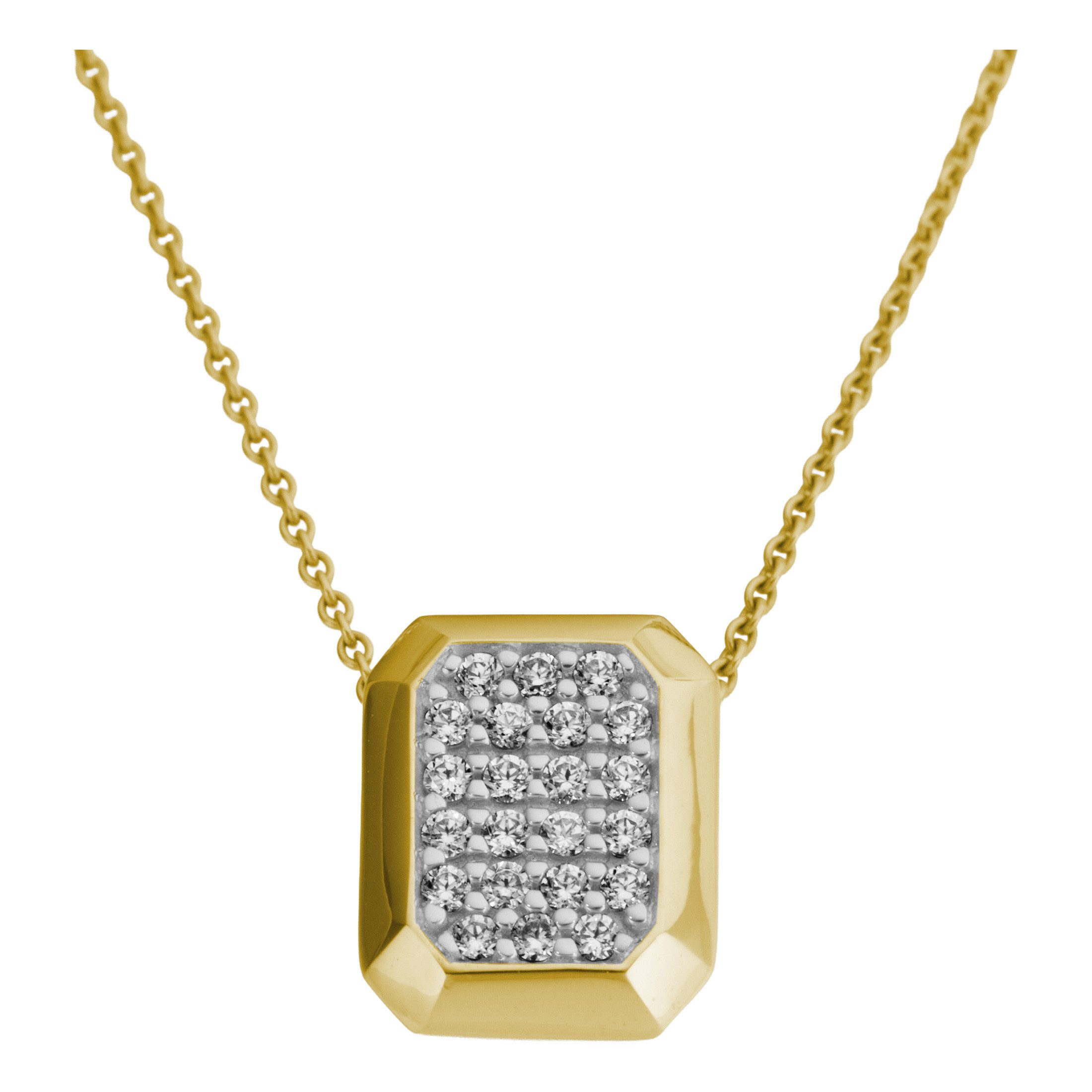 Kettenanhänger Schmuck Geschenk Gold 333 Halsschmuck Anhänger Quadrat